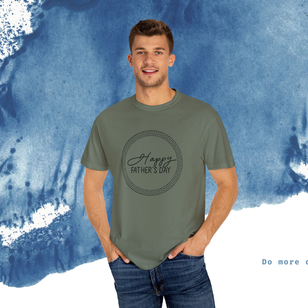 Feliz Dia dos Pais Unisex Garment-Tyed T-Shirt - Comemore o Pai em Grande Estilo - Ocean vibez