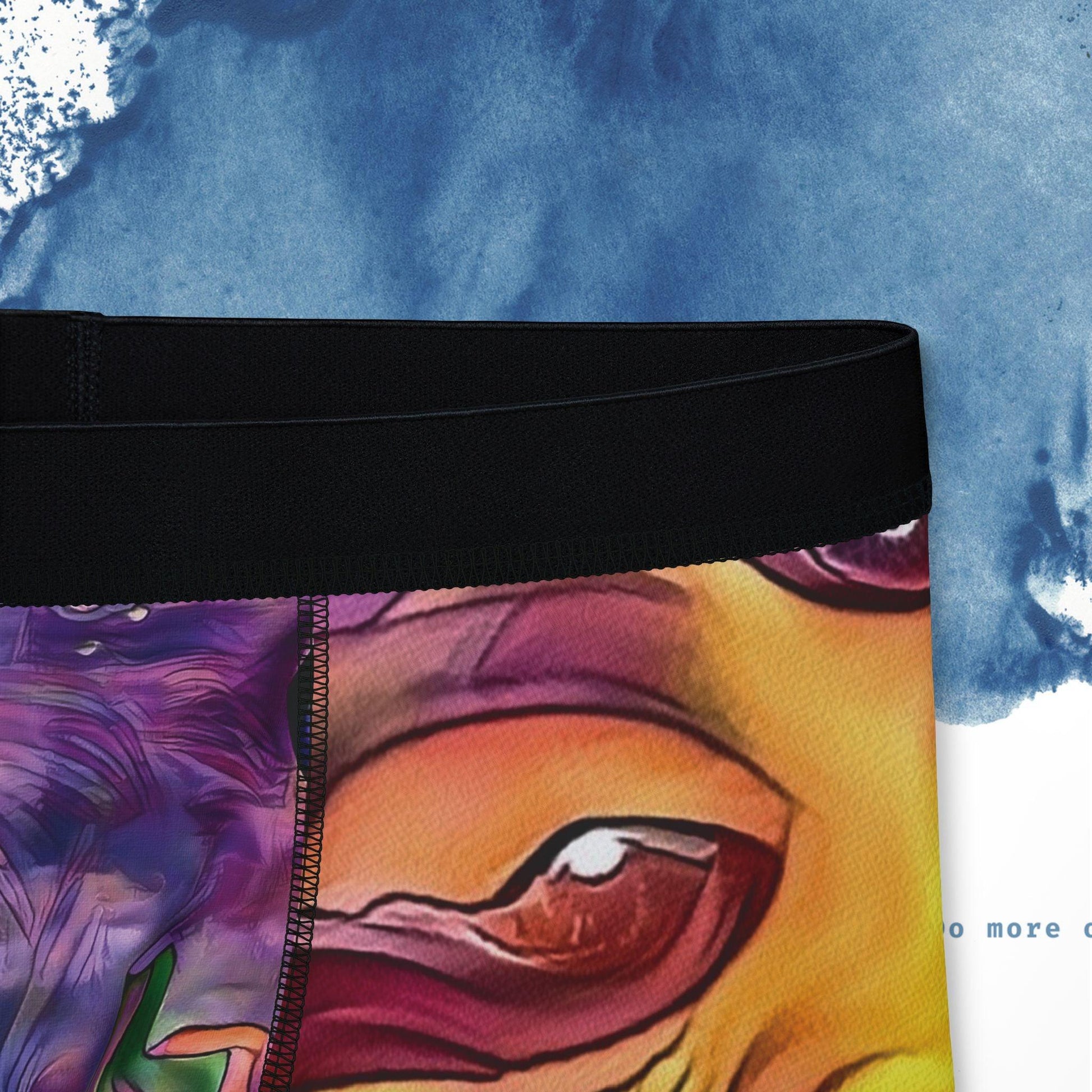 Vibrant Art Men’s Boxers with Unique Abstract Design - Ocean vibez