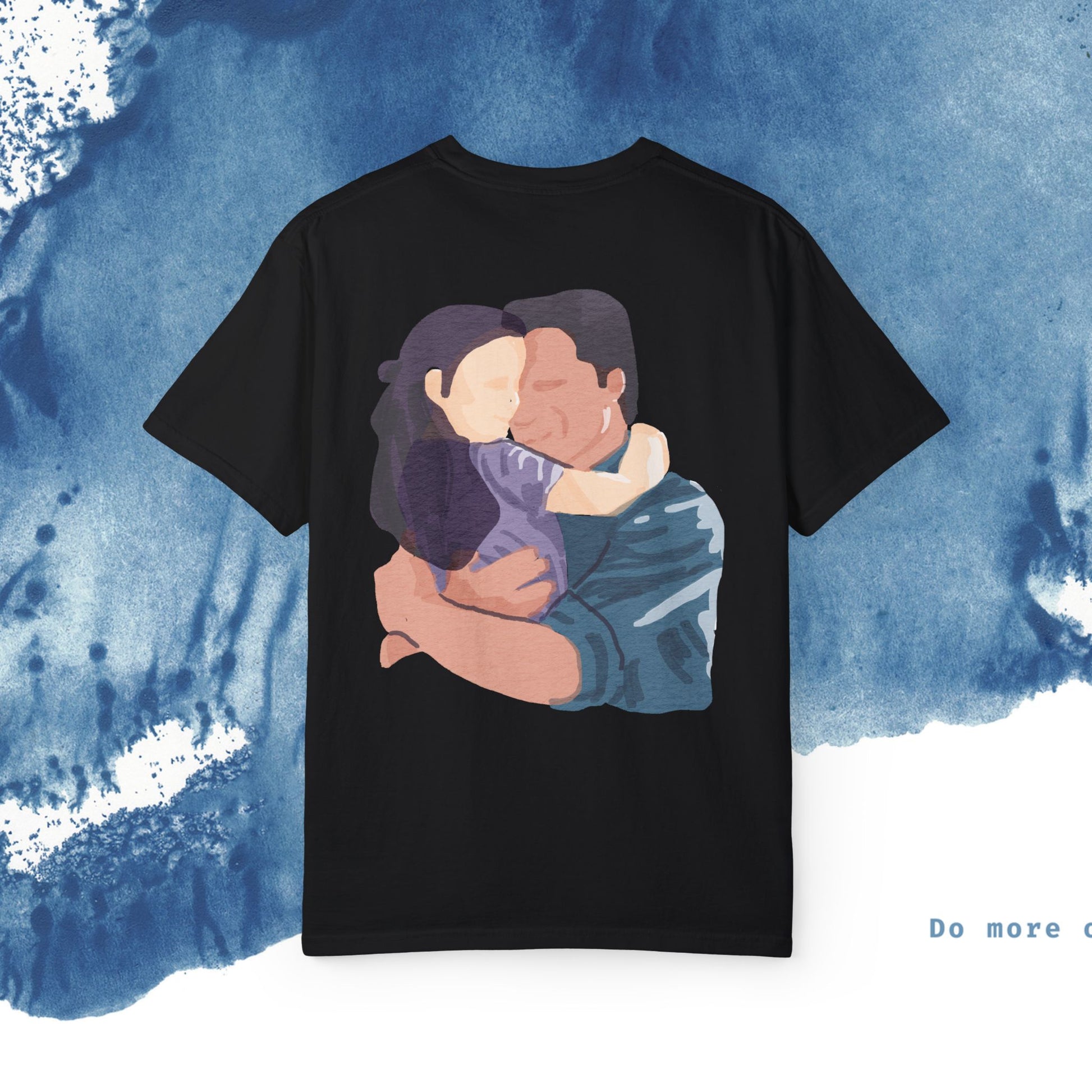Feliz Dia dos Pais Unisex Garment-Tyed T-Shirt - Comemore o Pai em Grande Estilo - Ocean vibez