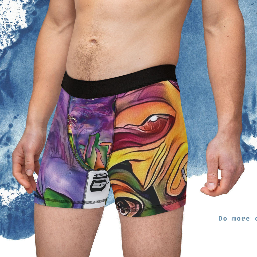 Vibrant Art Men’s Boxers with Unique Abstract Design - Ocean vibez