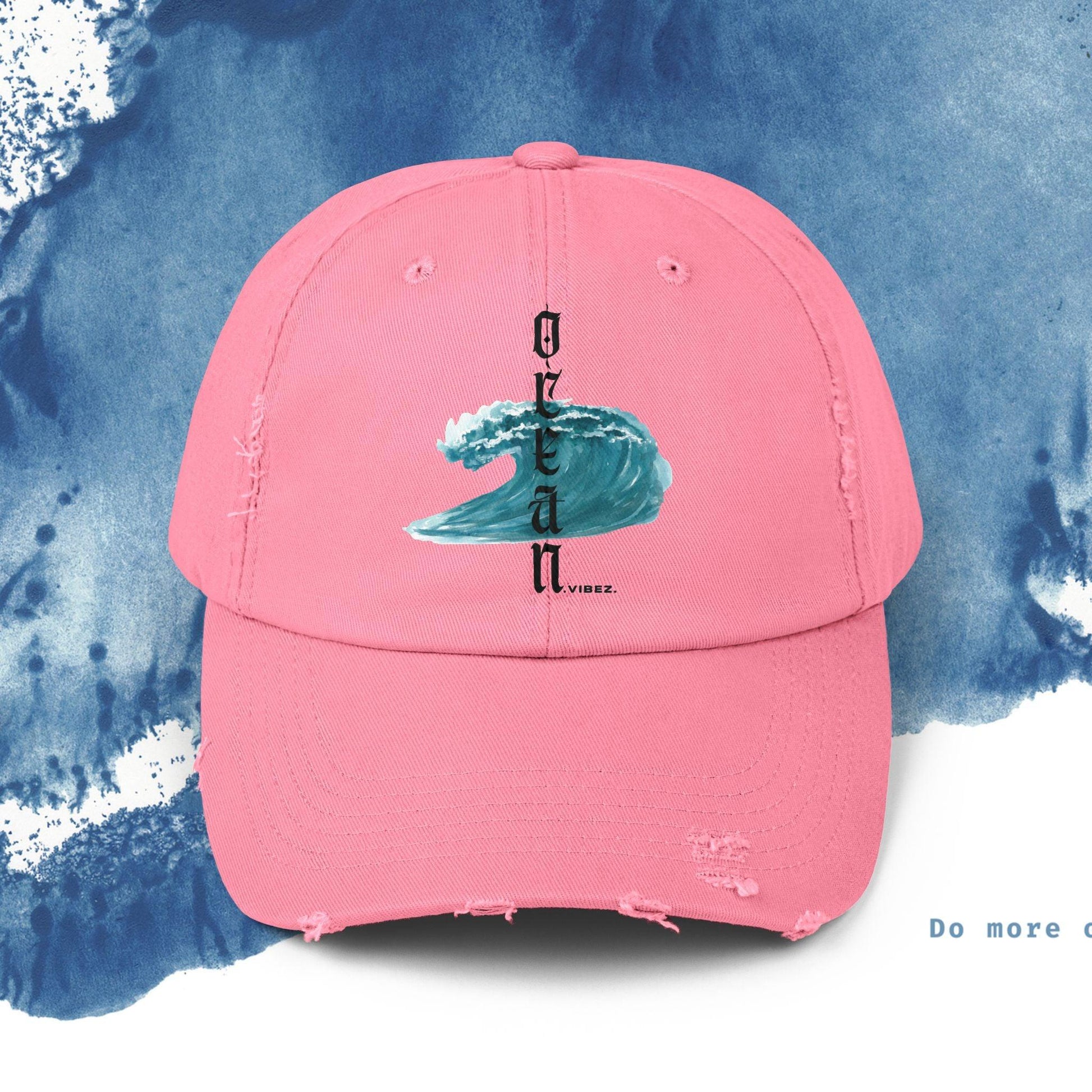 Ocean Vibes Unisex Distressed Cap - Ocean vibez