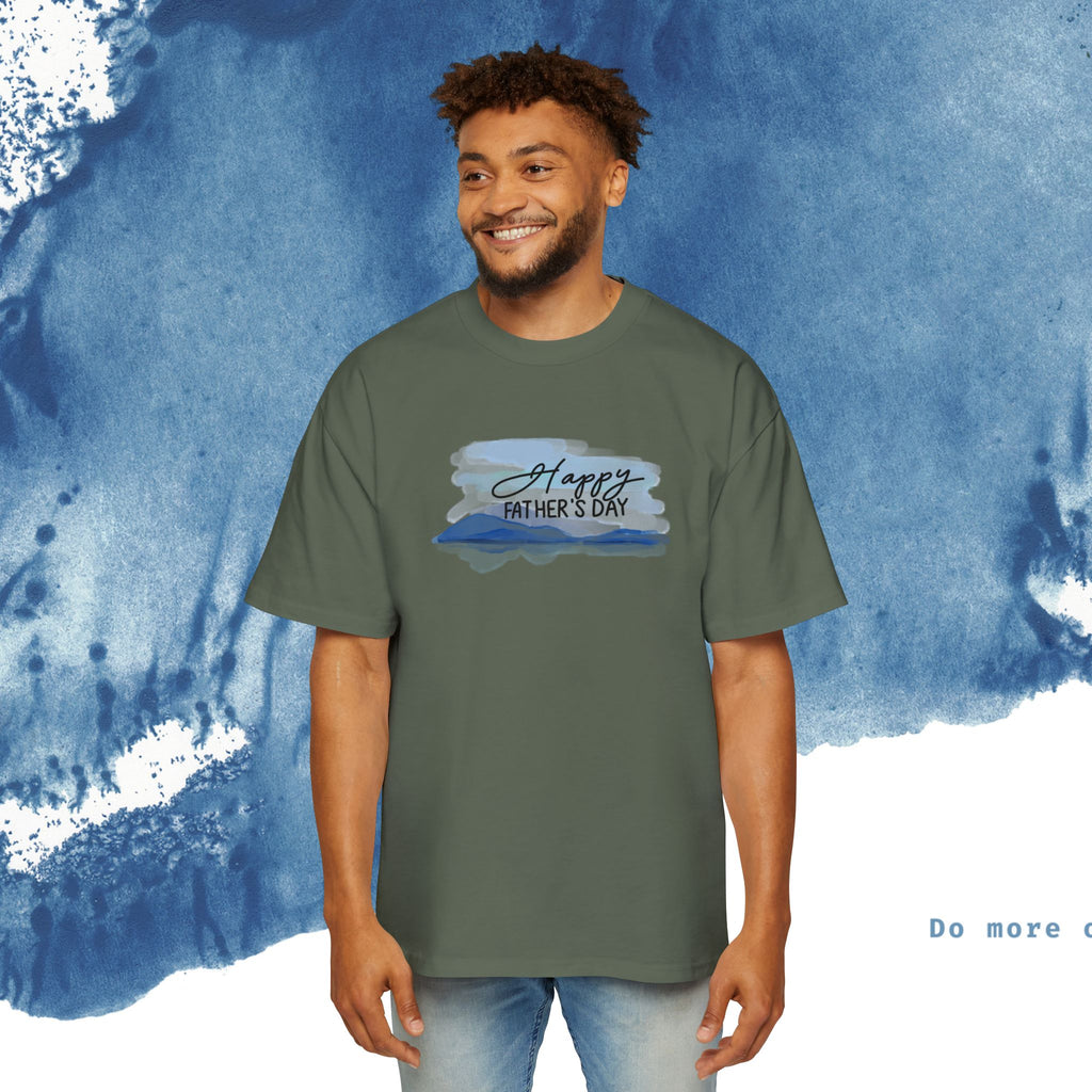 Camiseta Oversized do Dia dos Pais - Momentos de Feliz Dia dos Pais - Ocean vibez