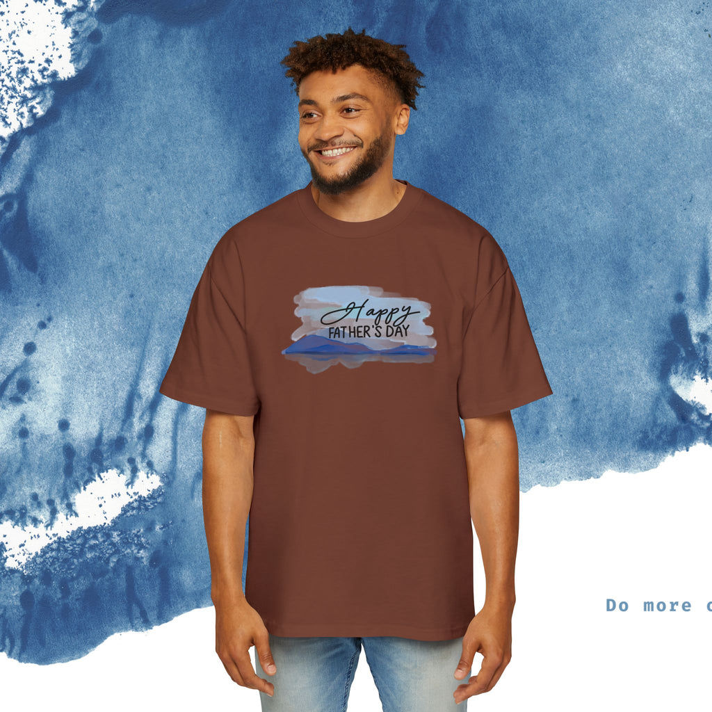 Camiseta Oversized do Dia dos Pais - Momentos de Feliz Dia dos Pais - Ocean vibez