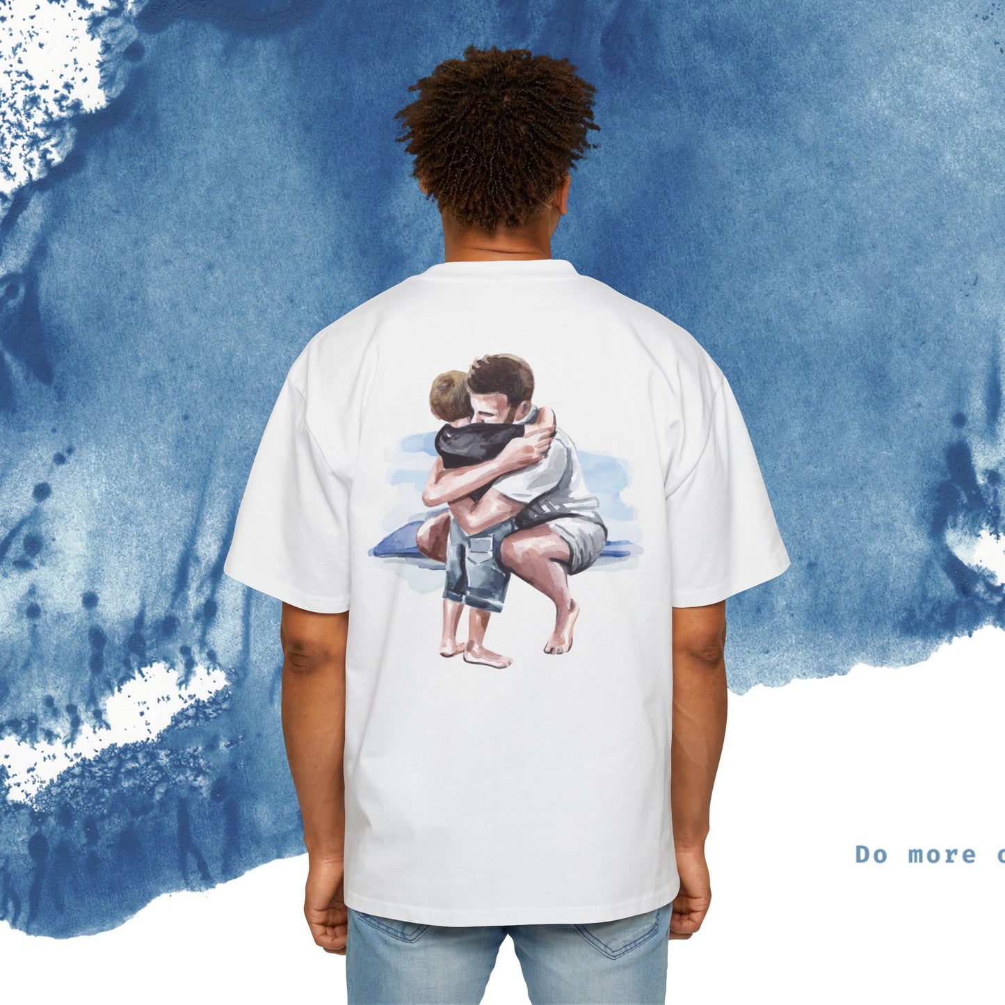 Camiseta Oversized do Dia dos Pais - Momentos de Feliz Dia dos Pais - Ocean vibez