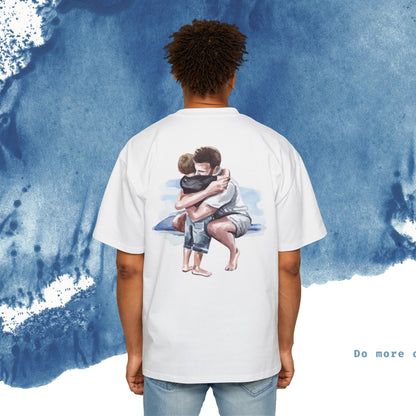 Camiseta Oversized do Dia dos Pais - Momentos de Feliz Dia dos Pais - Ocean vibez