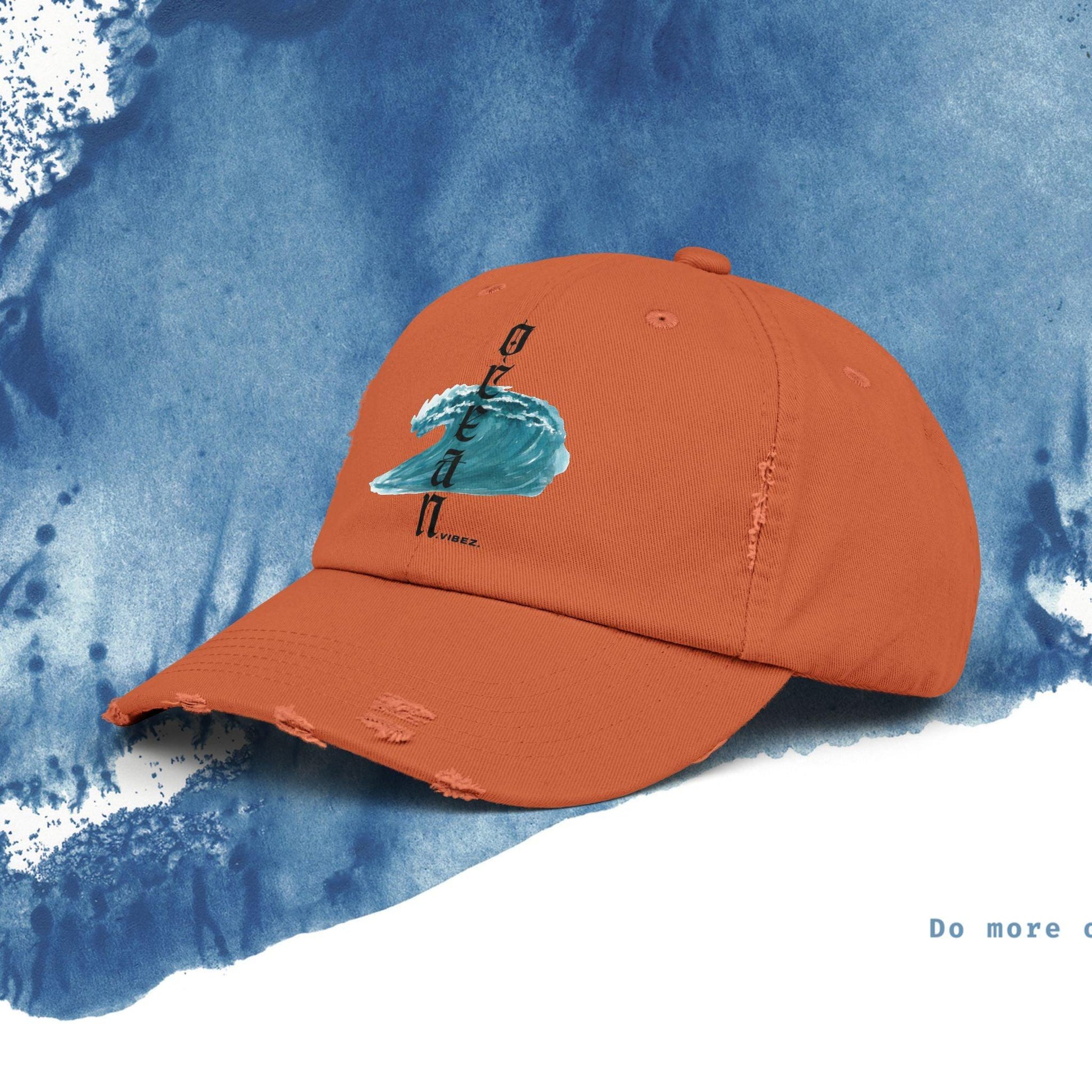 Ocean Vibes Unisex Distressed Cap - Ocean vibez