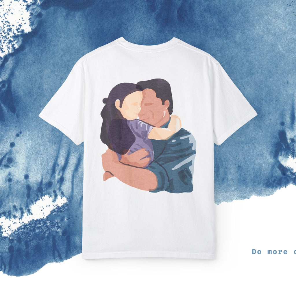 Feliz Dia dos Pais Unisex Garment-Tyed T-Shirt - Comemore o Pai em Grande Estilo - Ocean vibez