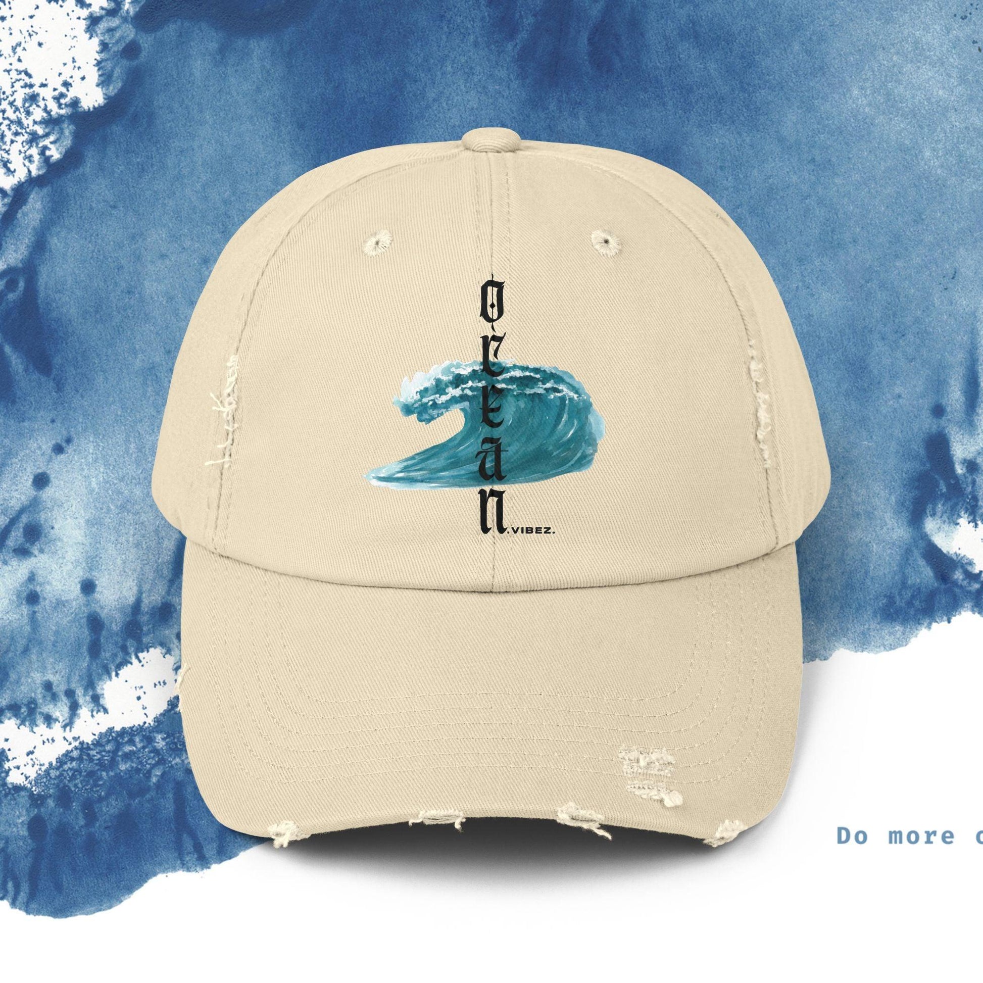 Ocean Vibes Unisex Distressed Cap - Ocean vibez