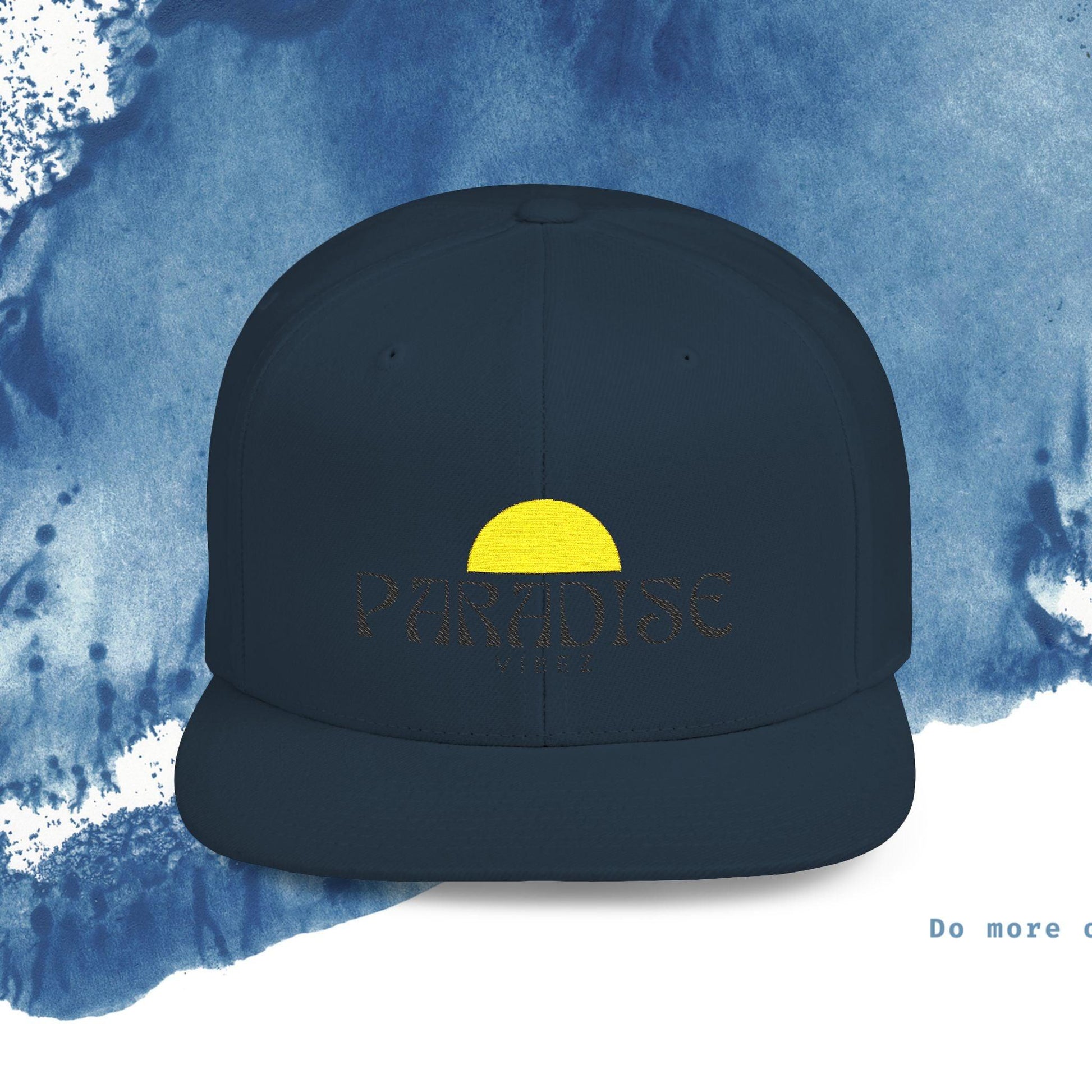 Paradise Vibe Flat Bill Snapback Cap - Trendy Summer Hat - Ocean vibez