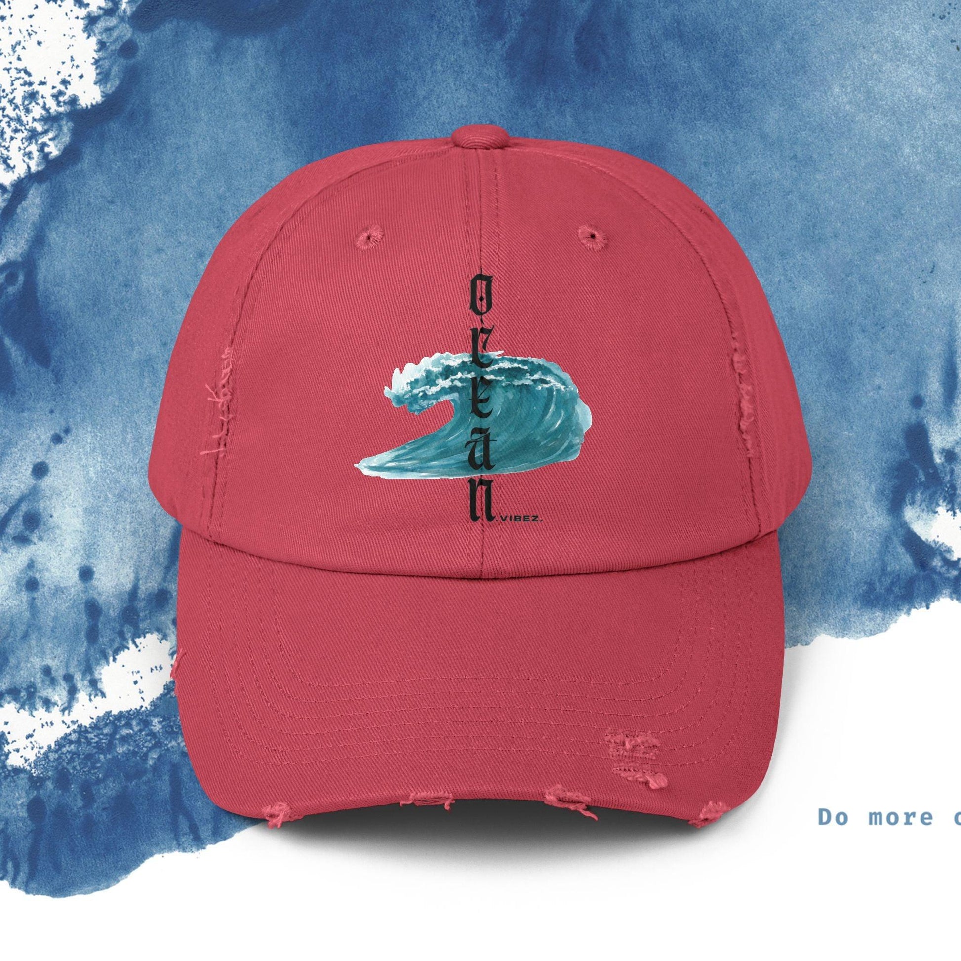 Ocean Vibes Unisex Distressed Cap - Ocean vibez