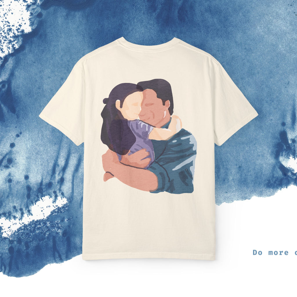 Feliz Dia dos Pais Unisex Garment-Tyed T-Shirt - Comemore o Pai em Grande Estilo - Ocean vibez