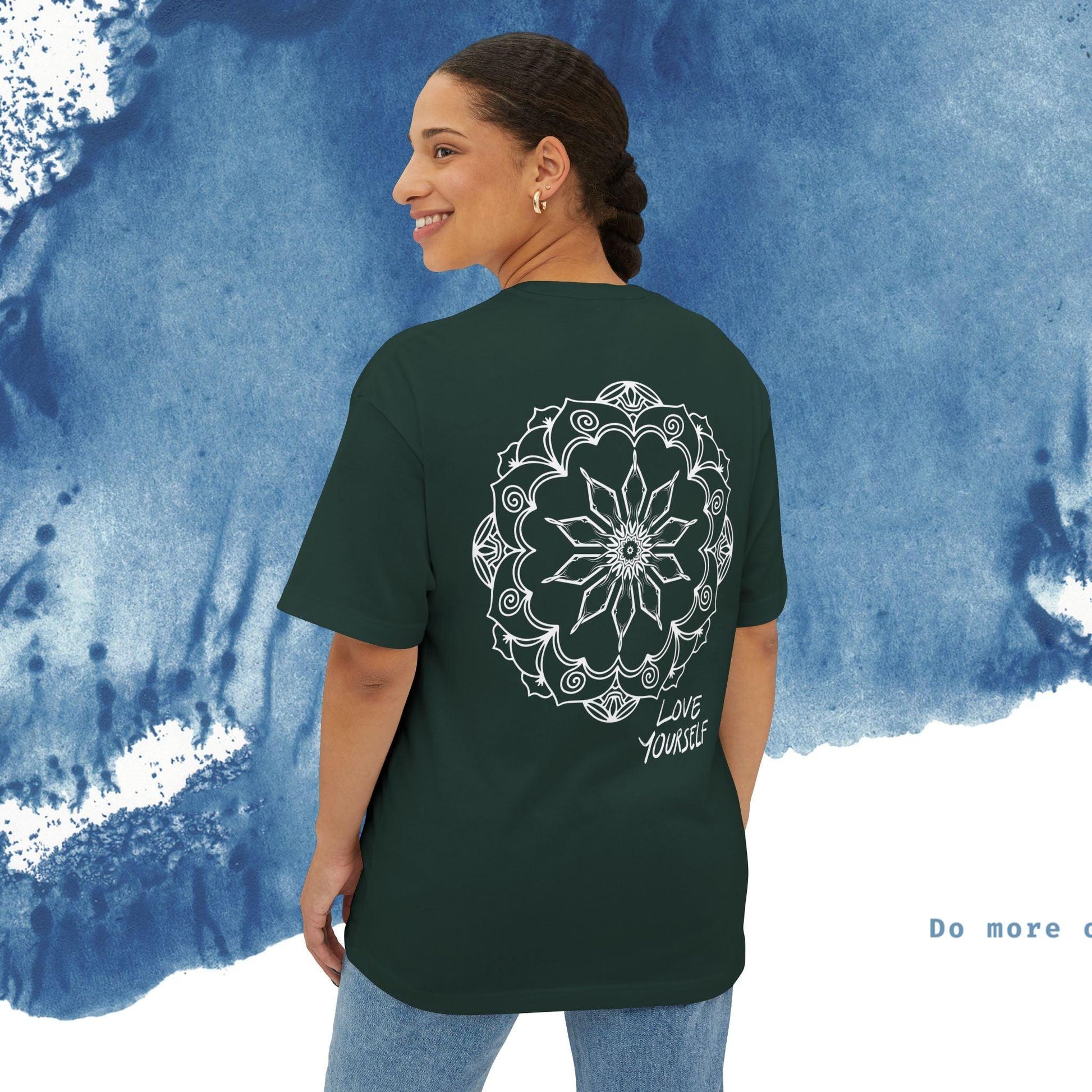 Unisex Oversized T-shirt Boxy Tee - 'Vibes' - Ocean vibez