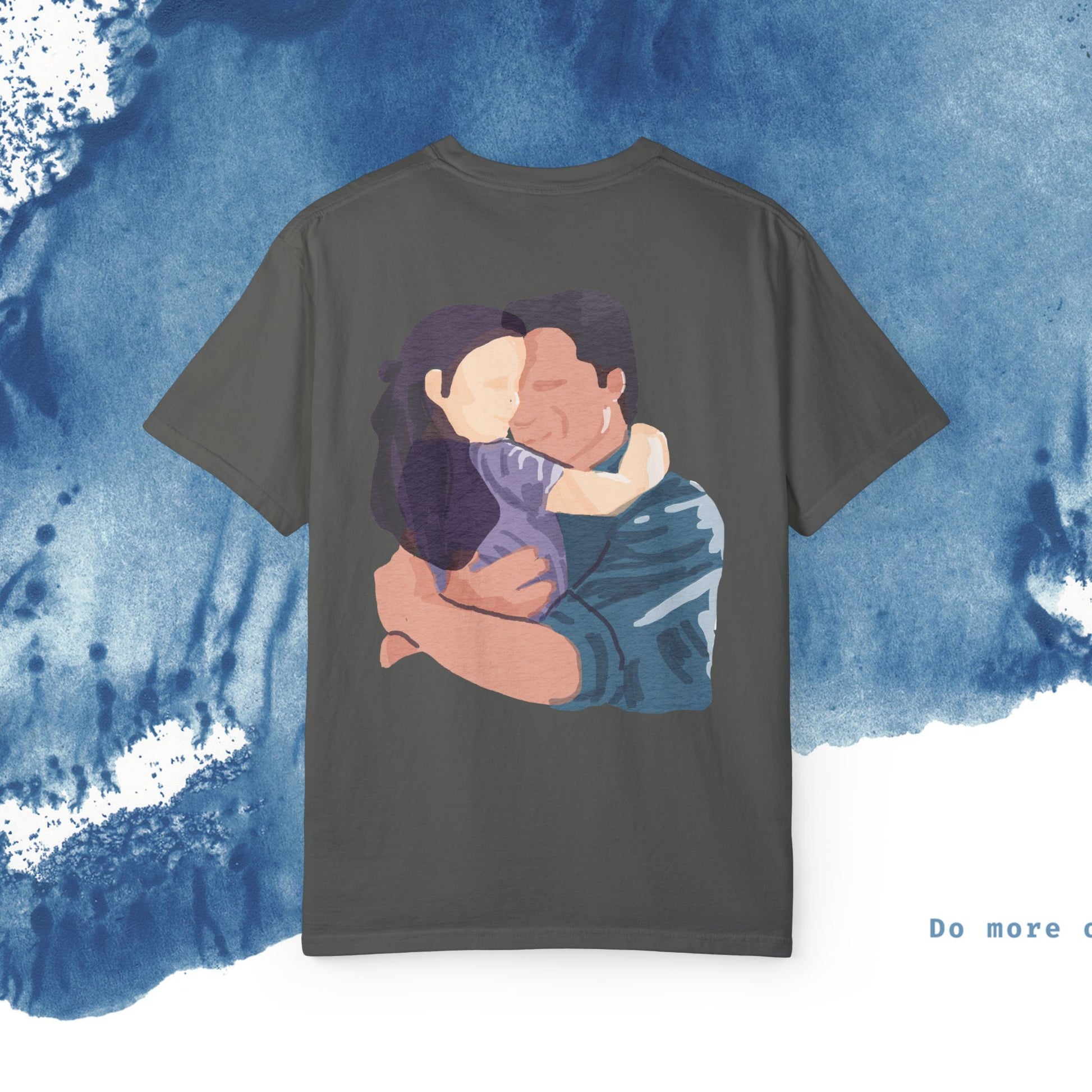 Feliz Dia dos Pais Unisex Garment-Tyed T-Shirt - Comemore o Pai em Grande Estilo - Ocean vibez