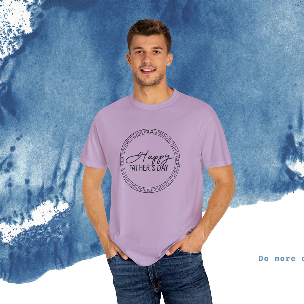 Feliz Dia dos Pais Unisex Garment-Tyed T-Shirt - Comemore o Pai em Grande Estilo - Ocean vibez