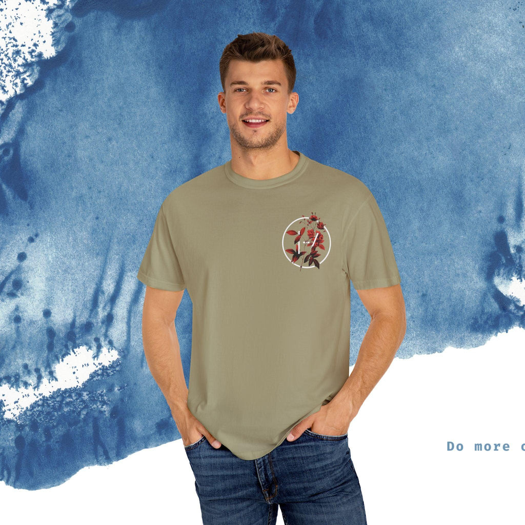 T-Shirt with Bold Floral Design - Ocean vibez
