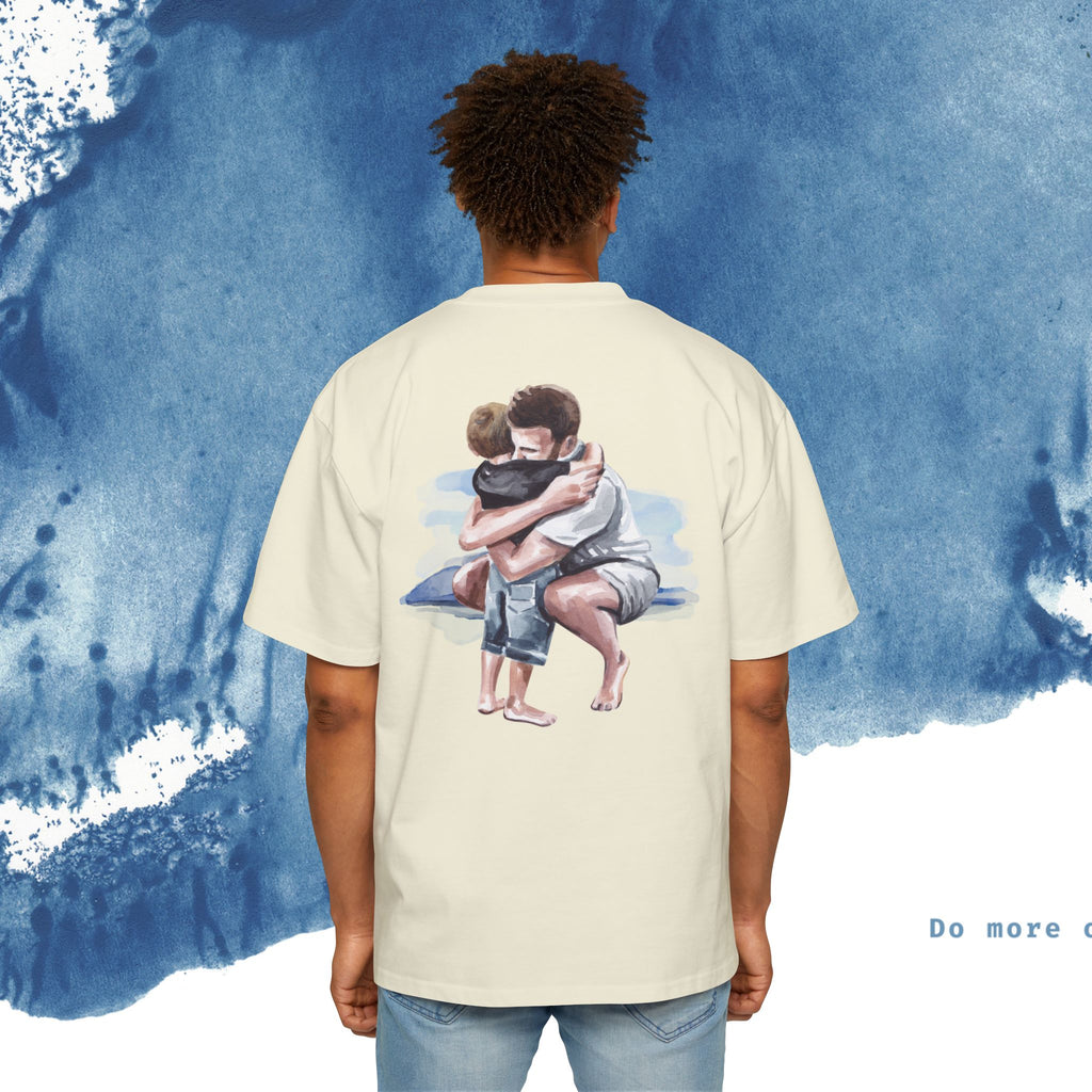 Camiseta Oversized do Dia dos Pais - Momentos de Feliz Dia dos Pais - Ocean vibez