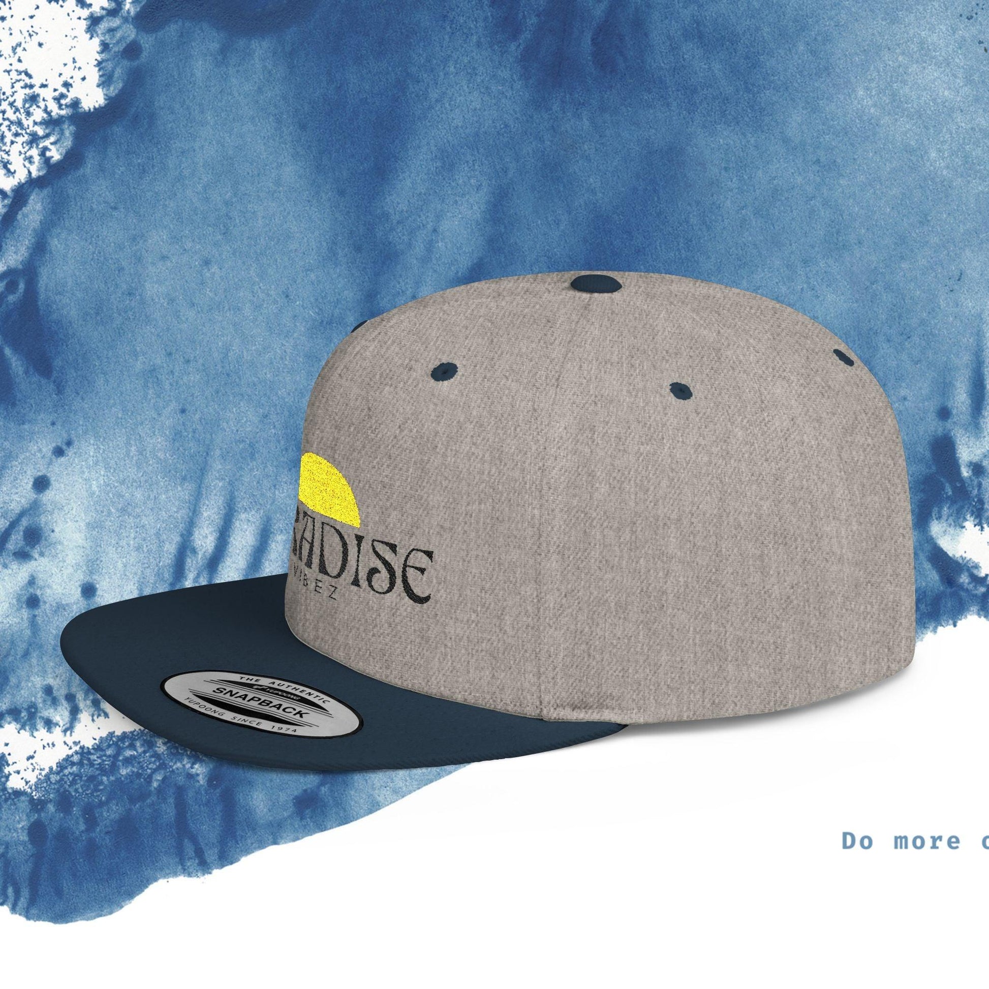 Paradise Vibe Flat Bill Snapback Cap - Trendy Summer Hat - Ocean vibez