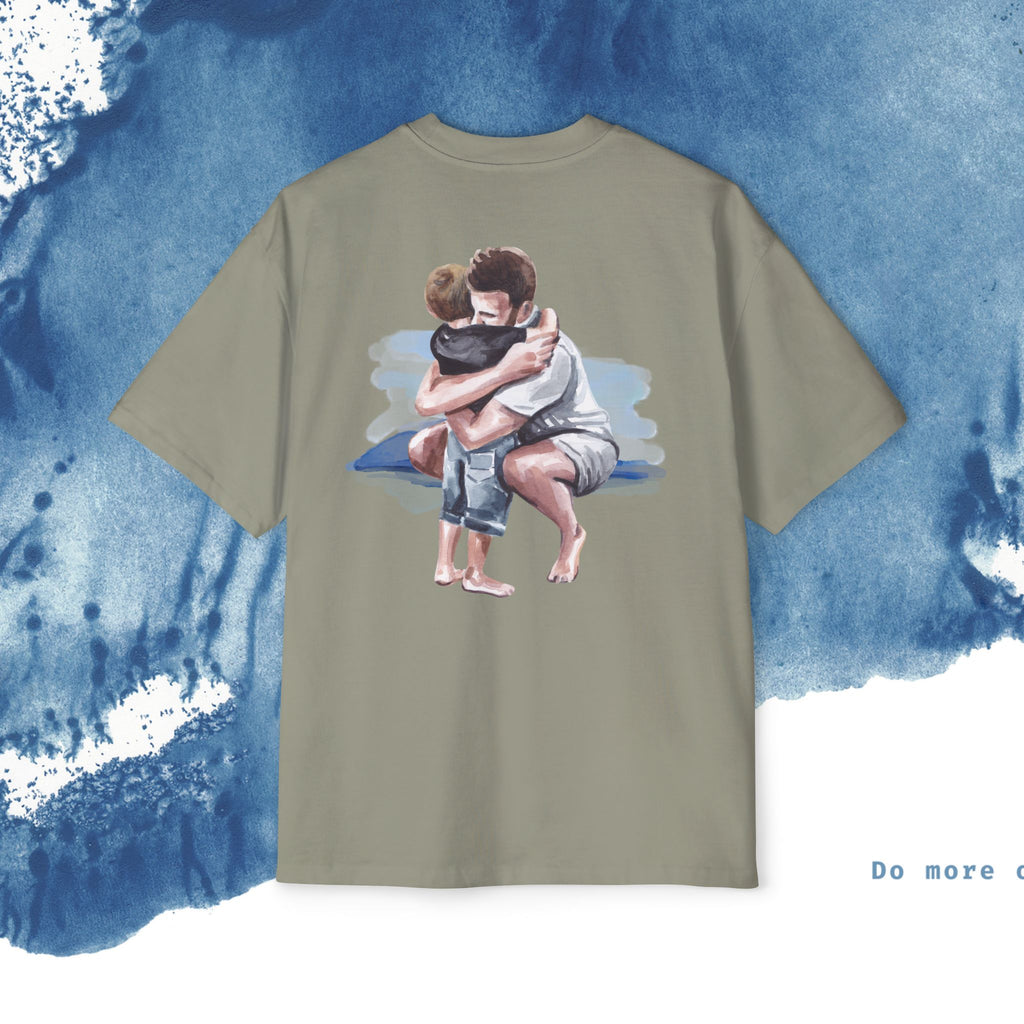 Camiseta Oversized do Dia dos Pais - Momentos de Feliz Dia dos Pais - Ocean vibez