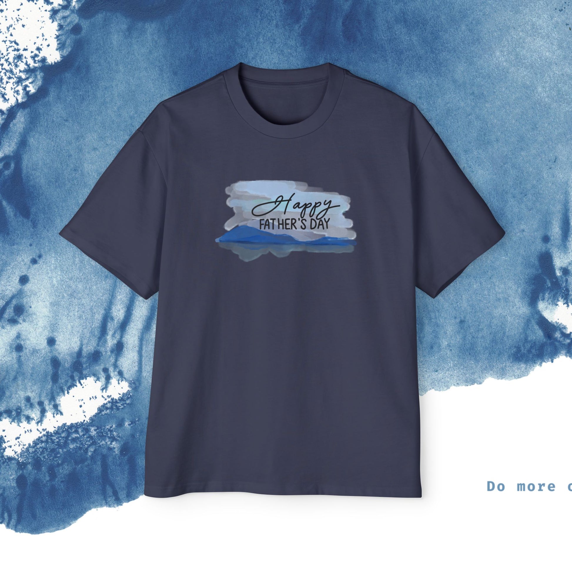 Camiseta Oversized do Dia dos Pais - Momentos de Feliz Dia dos Pais - Ocean vibez