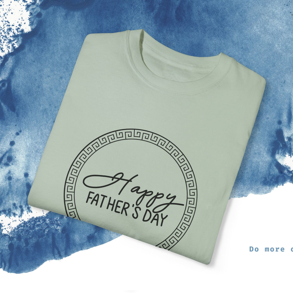 Feliz Dia dos Pais Unisex Garment-Tyed T-Shirt - Comemore o Pai em Grande Estilo - Ocean vibez
