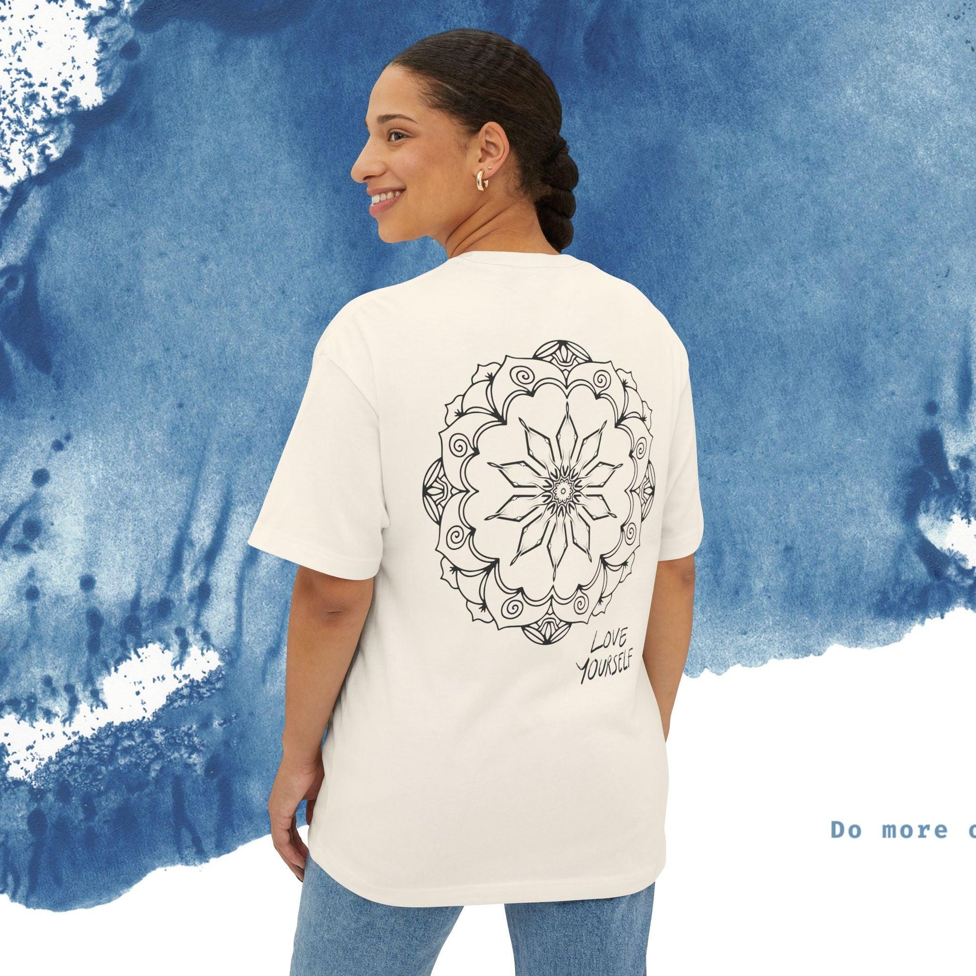 Unisex Oversized T-shirt Boxy Tee - 'Vibes' - Ocean vibez