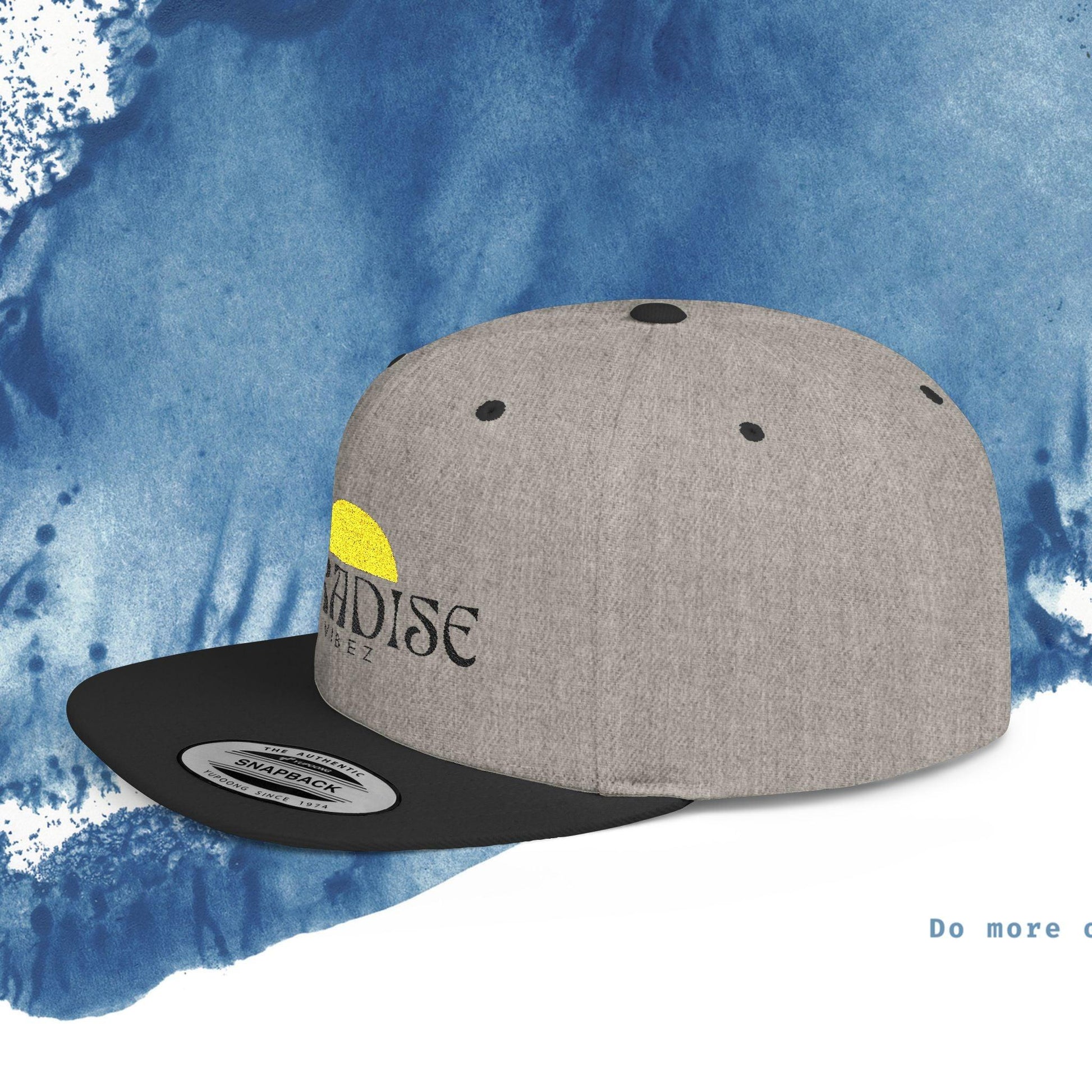 Paradise Vibe Flat Bill Snapback Cap - Trendy Summer Hat - Ocean vibez