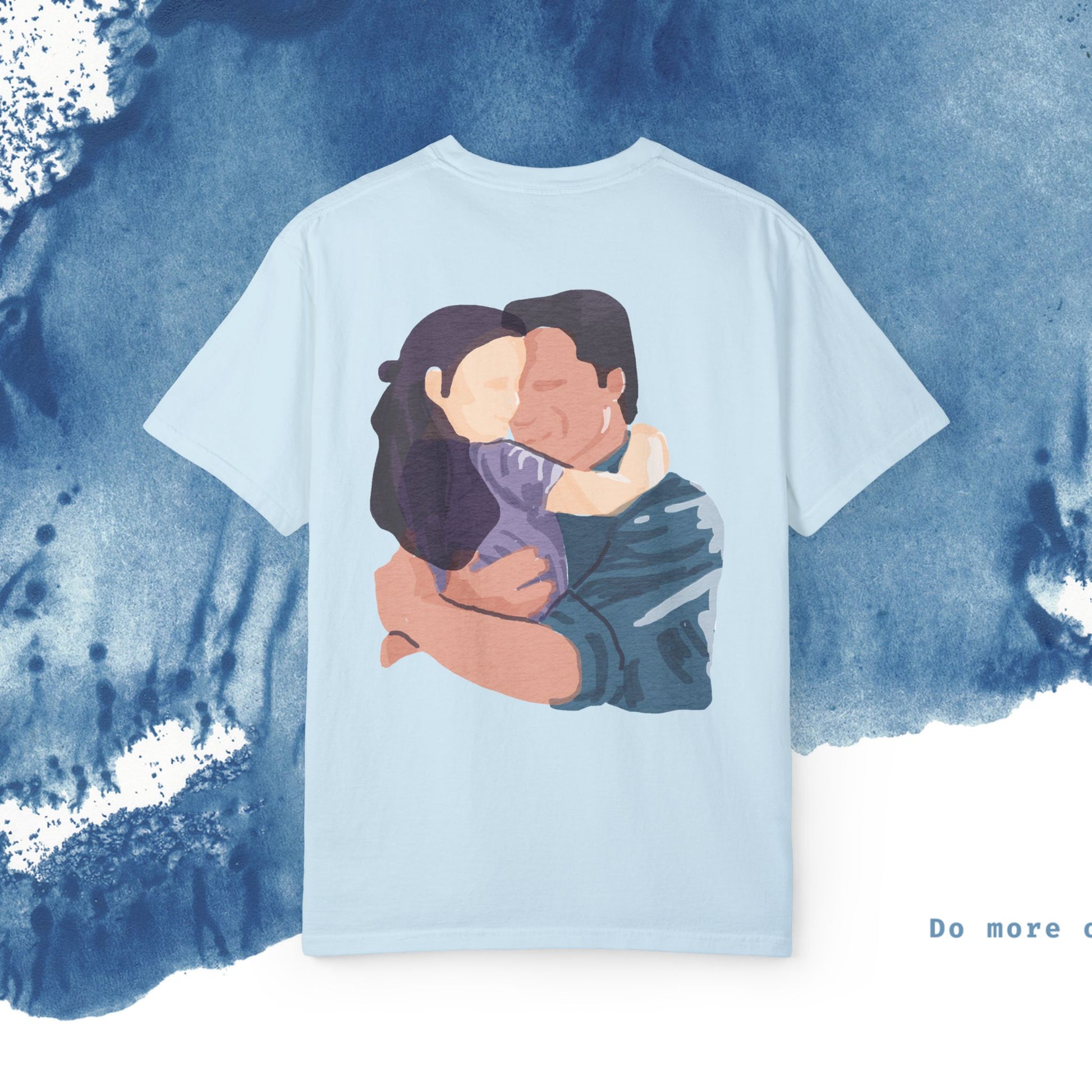 Feliz Dia dos Pais Unisex Garment-Tyed T-Shirt - Comemore o Pai em Grande Estilo - Ocean vibez