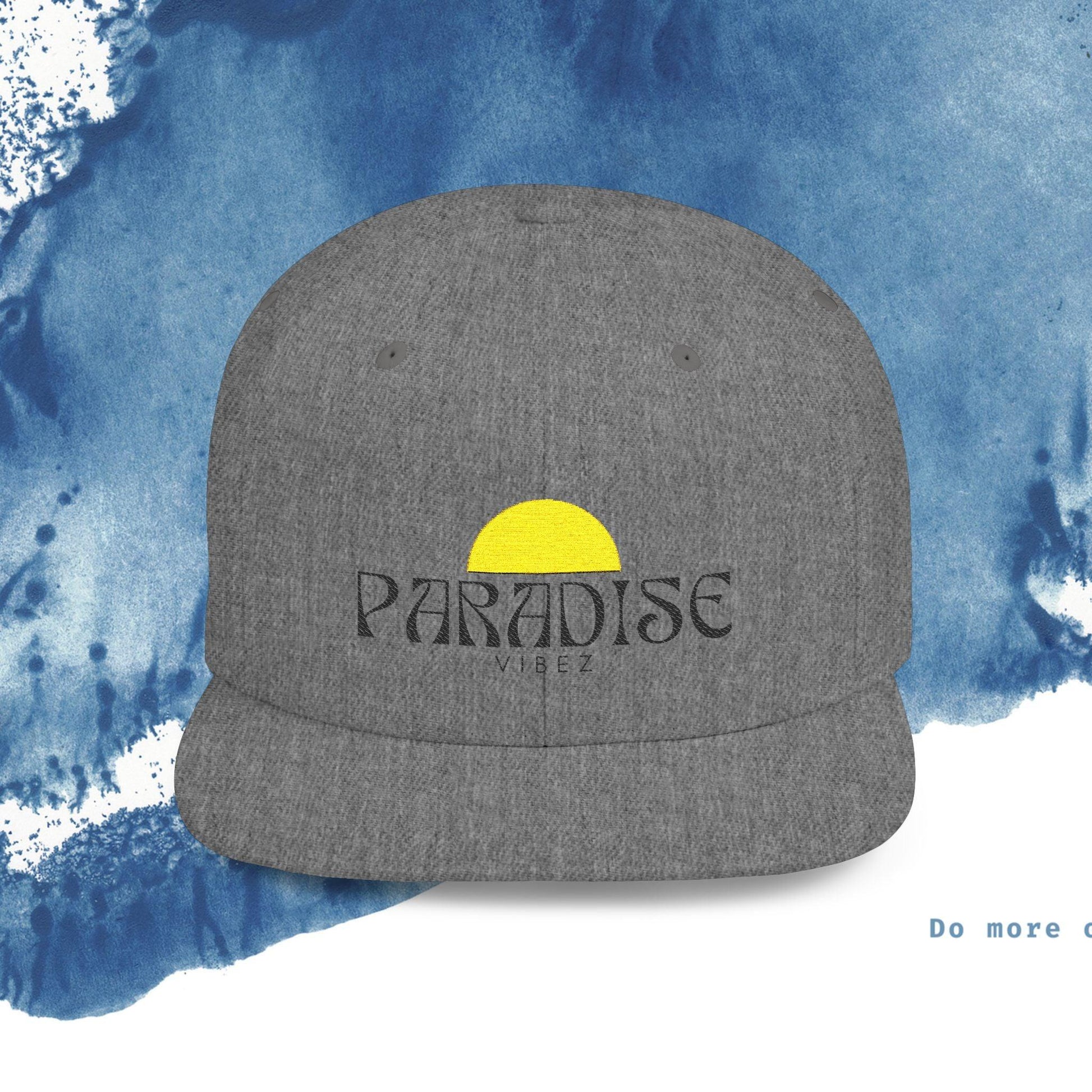 Paradise Vibe Flat Bill Snapback Cap - Trendy Summer Hat - Ocean vibez