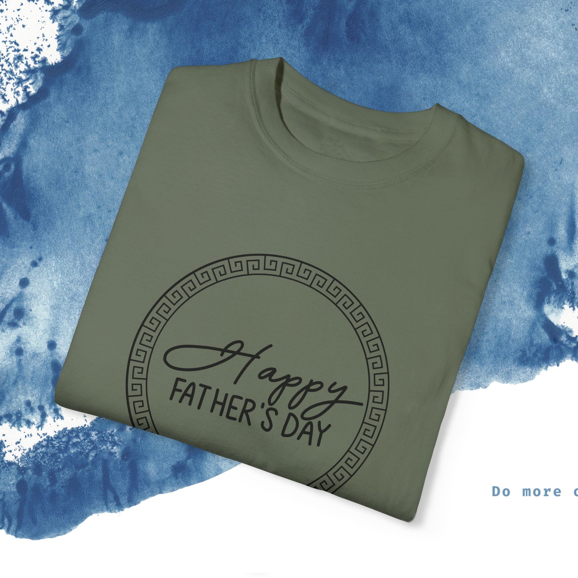 Feliz Dia dos Pais Unisex Garment-Tyed T-Shirt - Comemore o Pai em Grande Estilo - Ocean vibez
