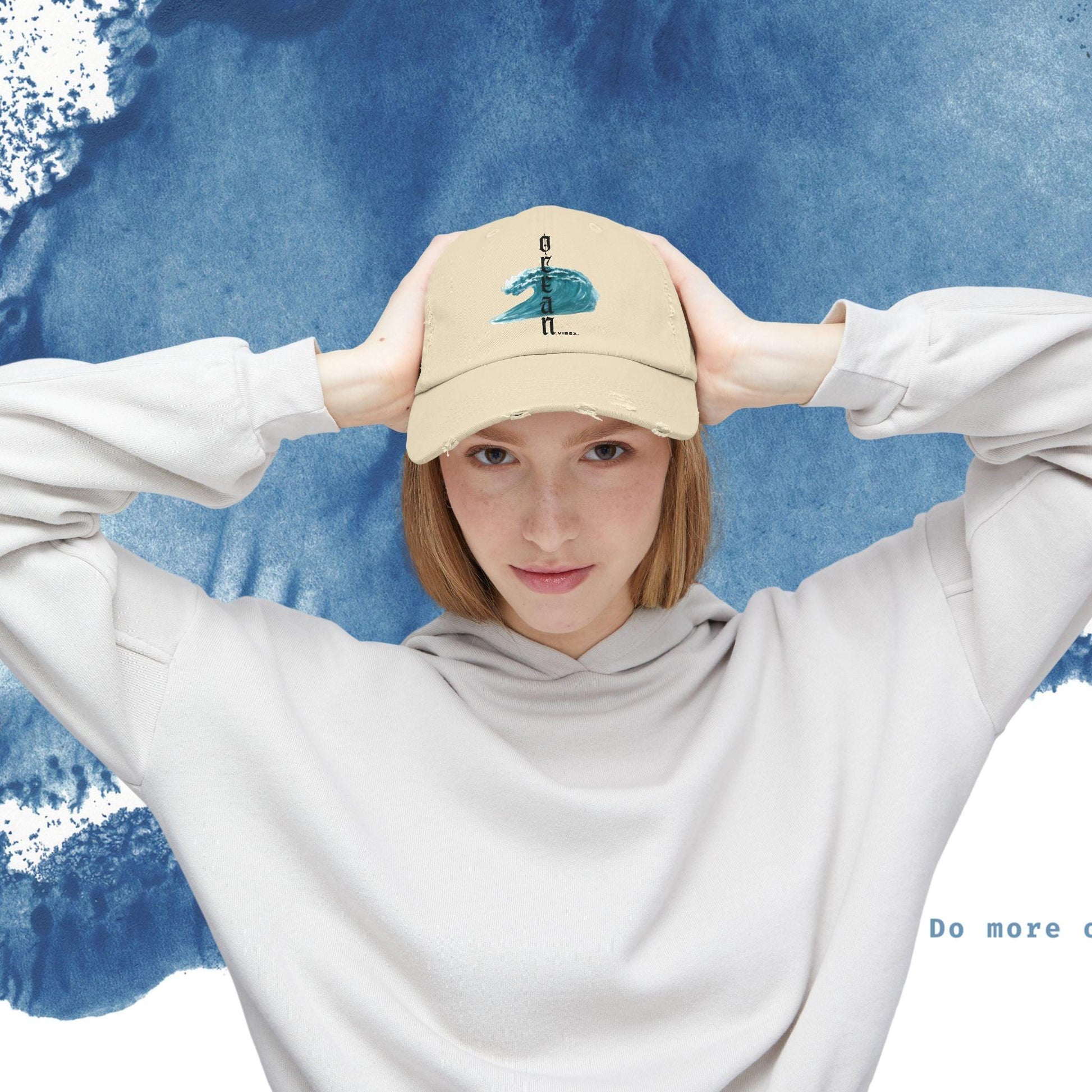 Ocean Vibes Unisex Distressed Cap - Ocean vibez