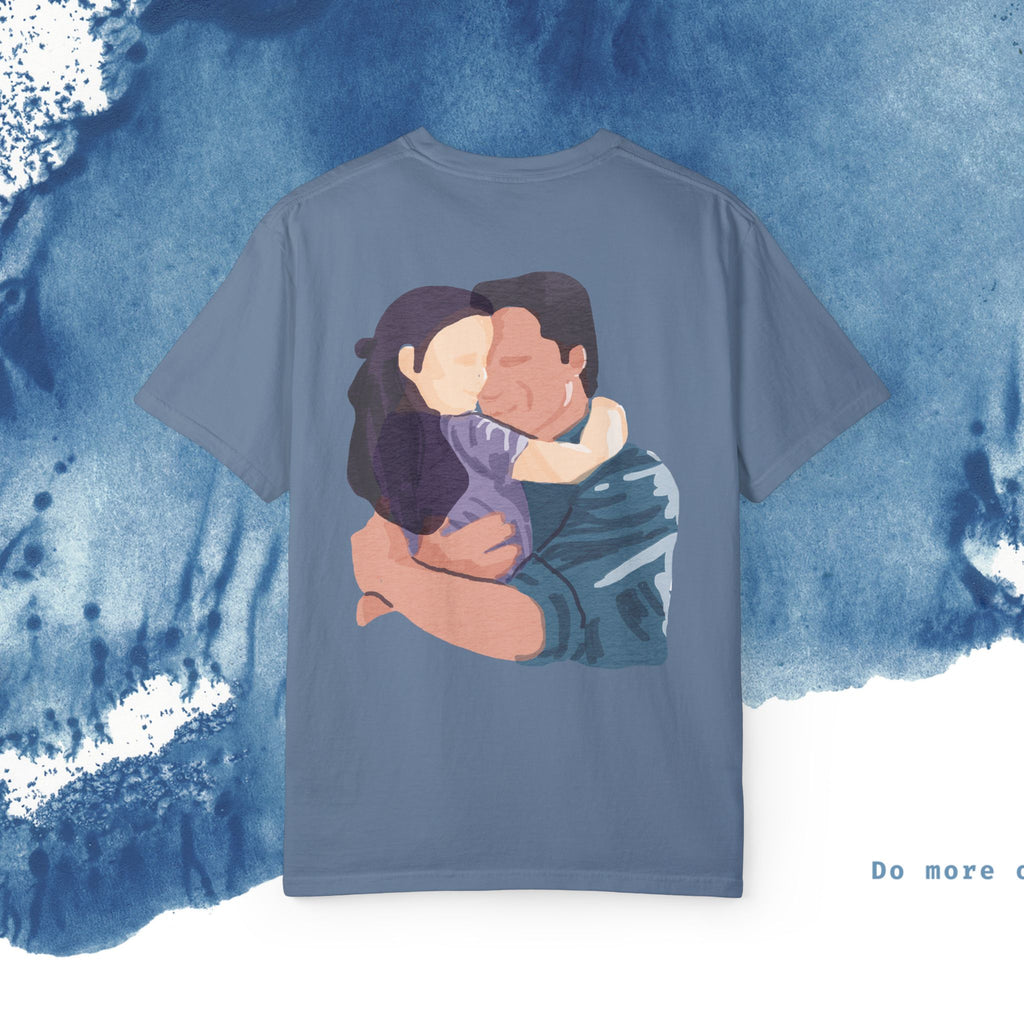 Feliz Dia dos Pais Unisex Garment-Tyed T-Shirt - Comemore o Pai em Grande Estilo - Ocean vibez