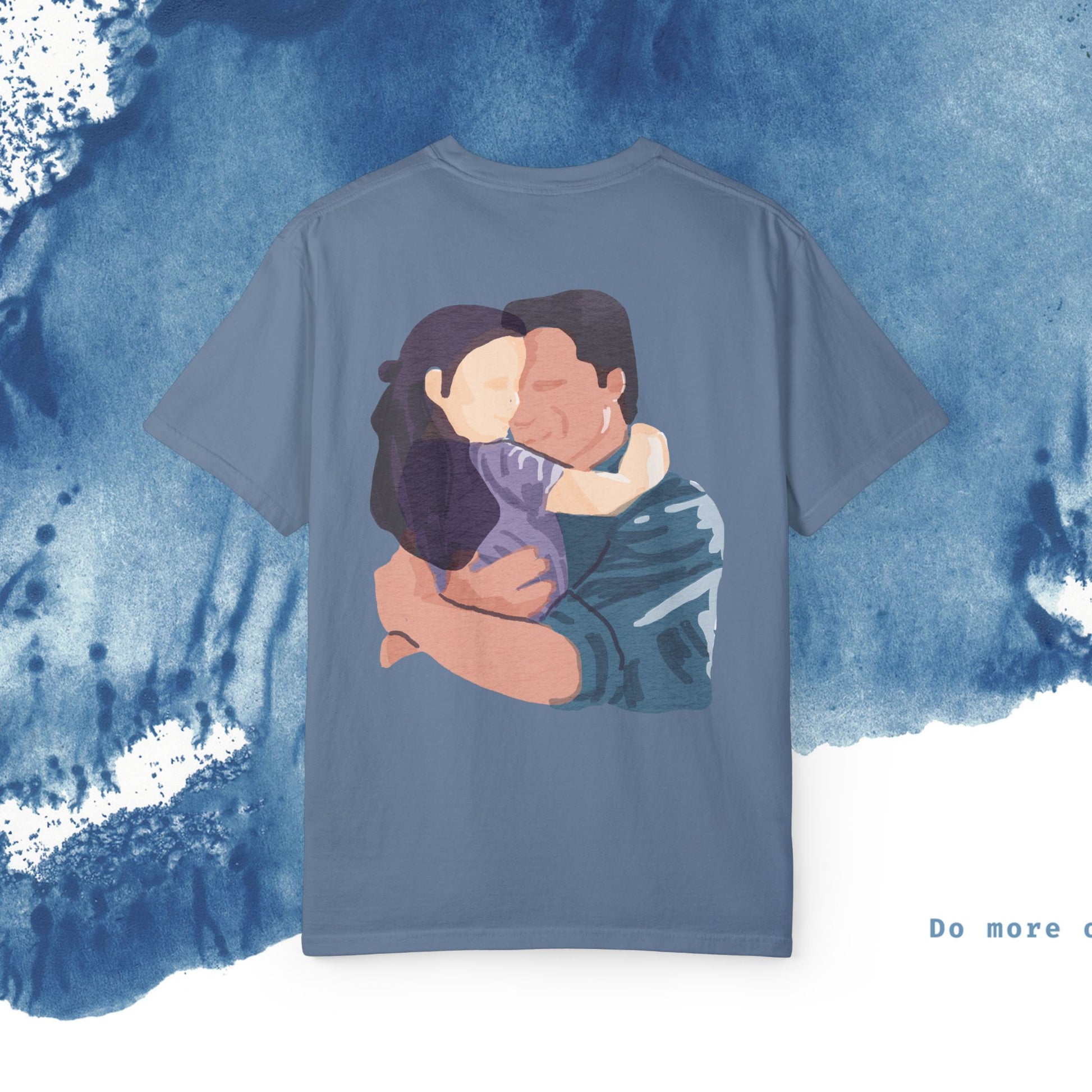 Feliz Dia dos Pais Unisex Garment-Tyed T-Shirt - Comemore o Pai em Grande Estilo - Ocean vibez