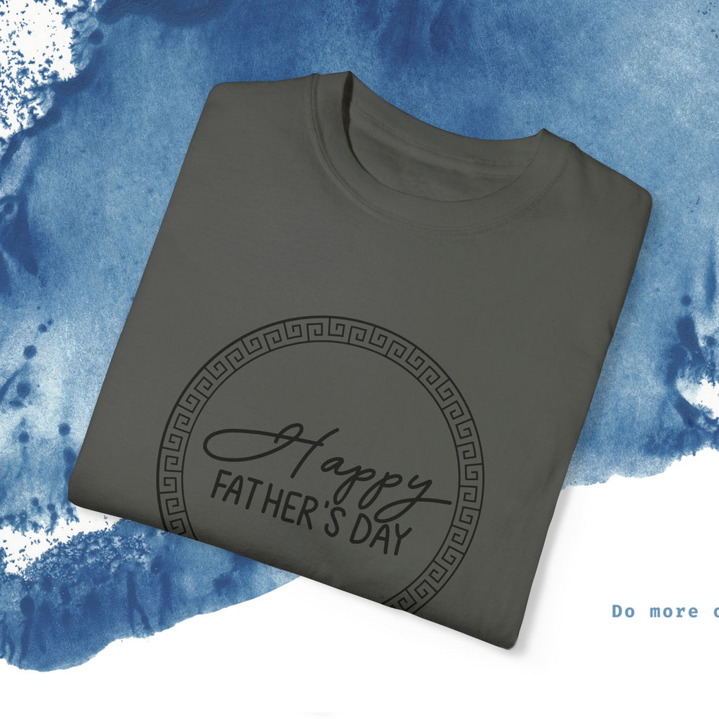 Feliz Dia dos Pais Unisex Garment-Tyed T-Shirt - Comemore o Pai em Grande Estilo - Ocean vibez
