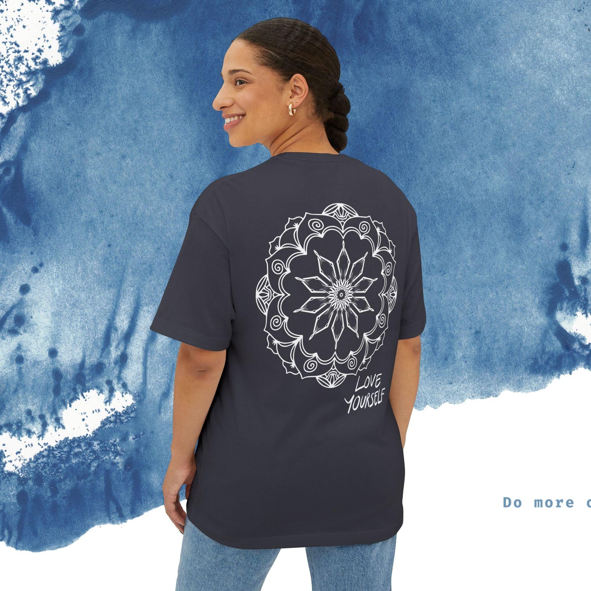 Unisex Oversized T-shirt Boxy Tee - 'Vibes' - Ocean vibez