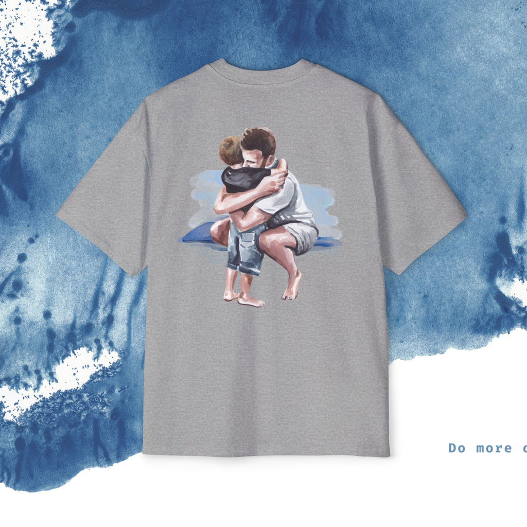 Camiseta Oversized do Dia dos Pais - Momentos de Feliz Dia dos Pais - Ocean vibez