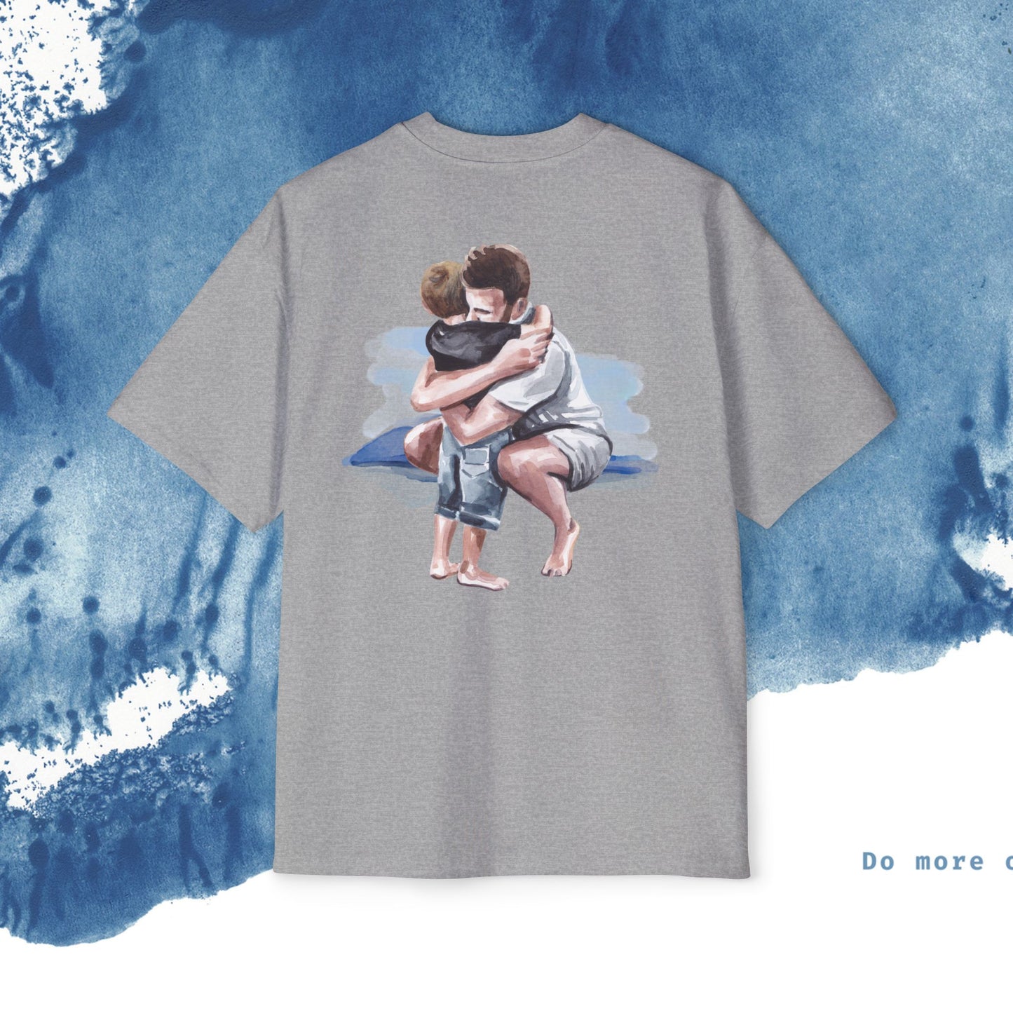 Camiseta Oversized do Dia dos Pais - Momentos de Feliz Dia dos Pais - Ocean vibez