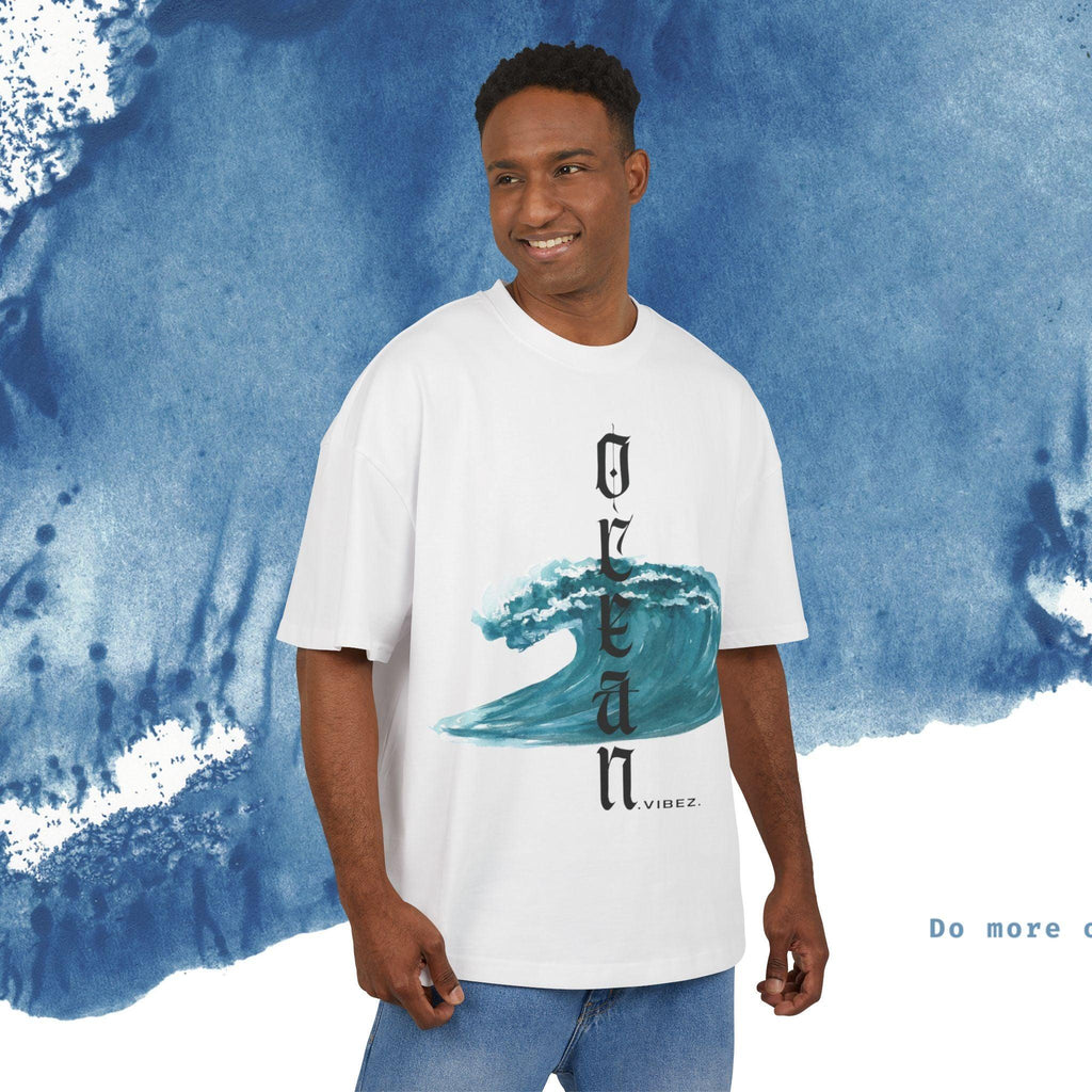 Ocean Vibes Unisex Box Tee - Wave Graphic T-Shirt - Ocean vibez