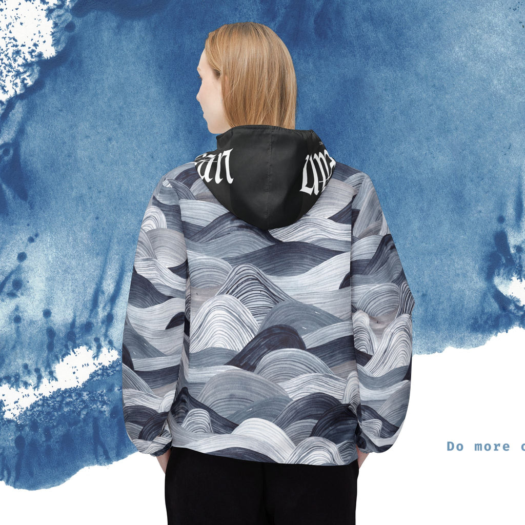 Jaqueta corta-vento Ocean Waves - Agasalho elegante à prova d'água