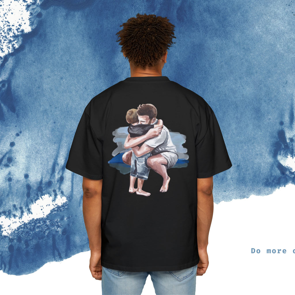 Camiseta Oversized do Dia dos Pais - Momentos de Feliz Dia dos Pais - Ocean vibez