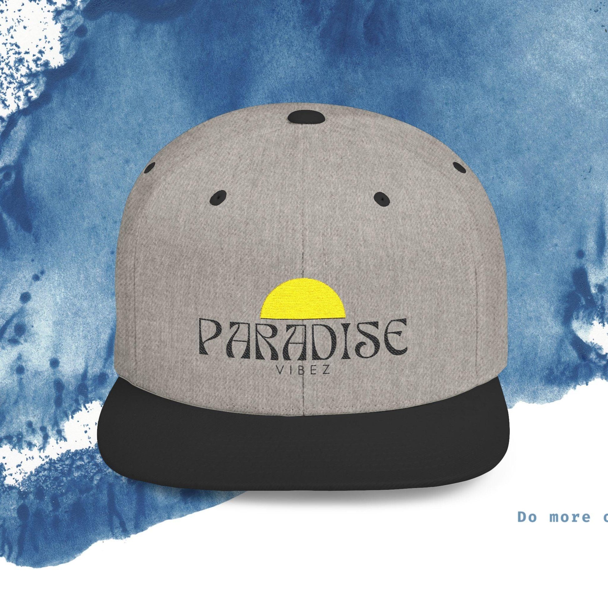 Paradise Vibe Flat Bill Snapback Cap - Trendy Summer Hat - Ocean vibez