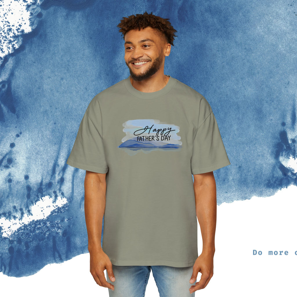 Camiseta Oversized do Dia dos Pais - Momentos de Feliz Dia dos Pais - Ocean vibez