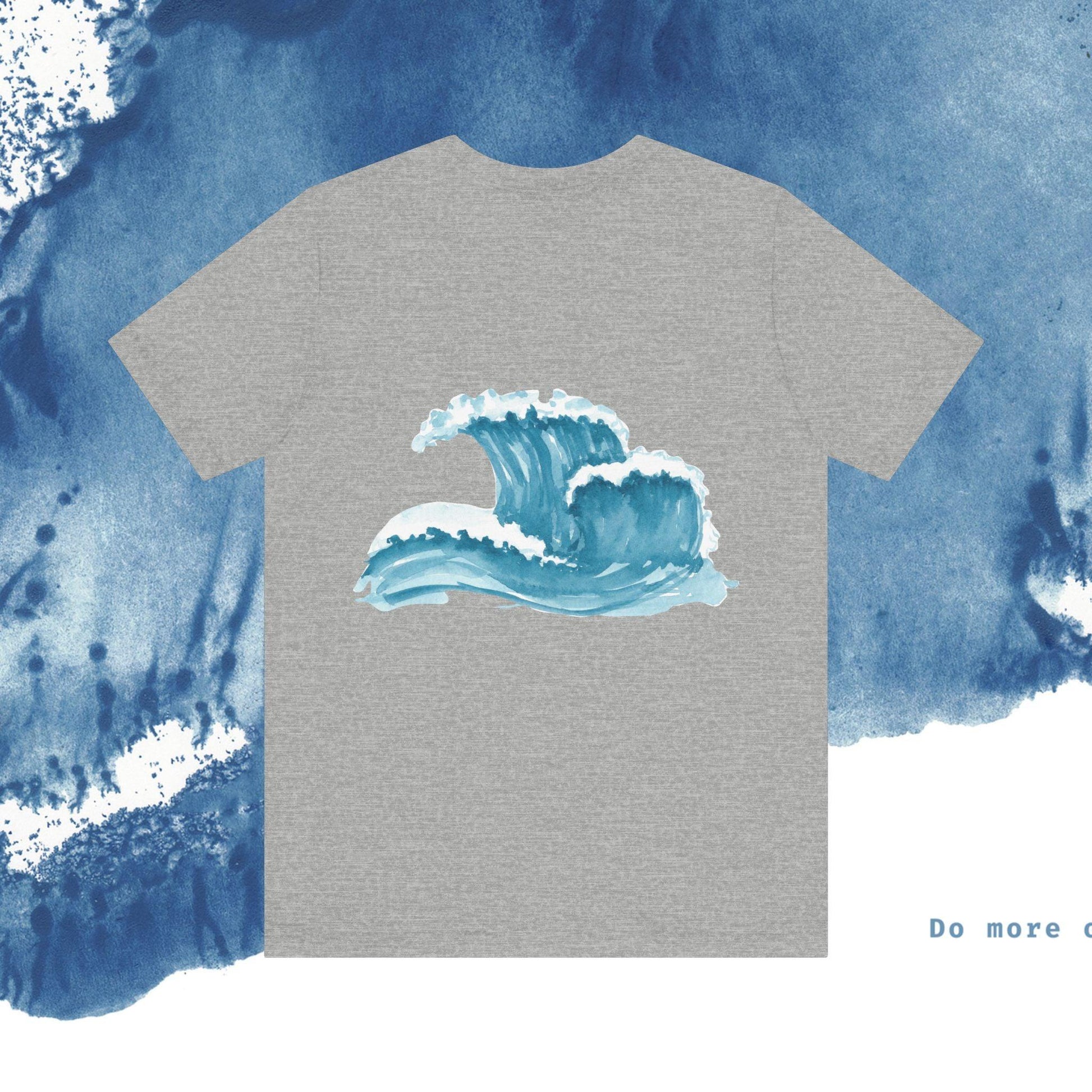 Ocean Wave Unisex Short Sleeve Tee - Do More of What Makes You Happy - Ocean vibez