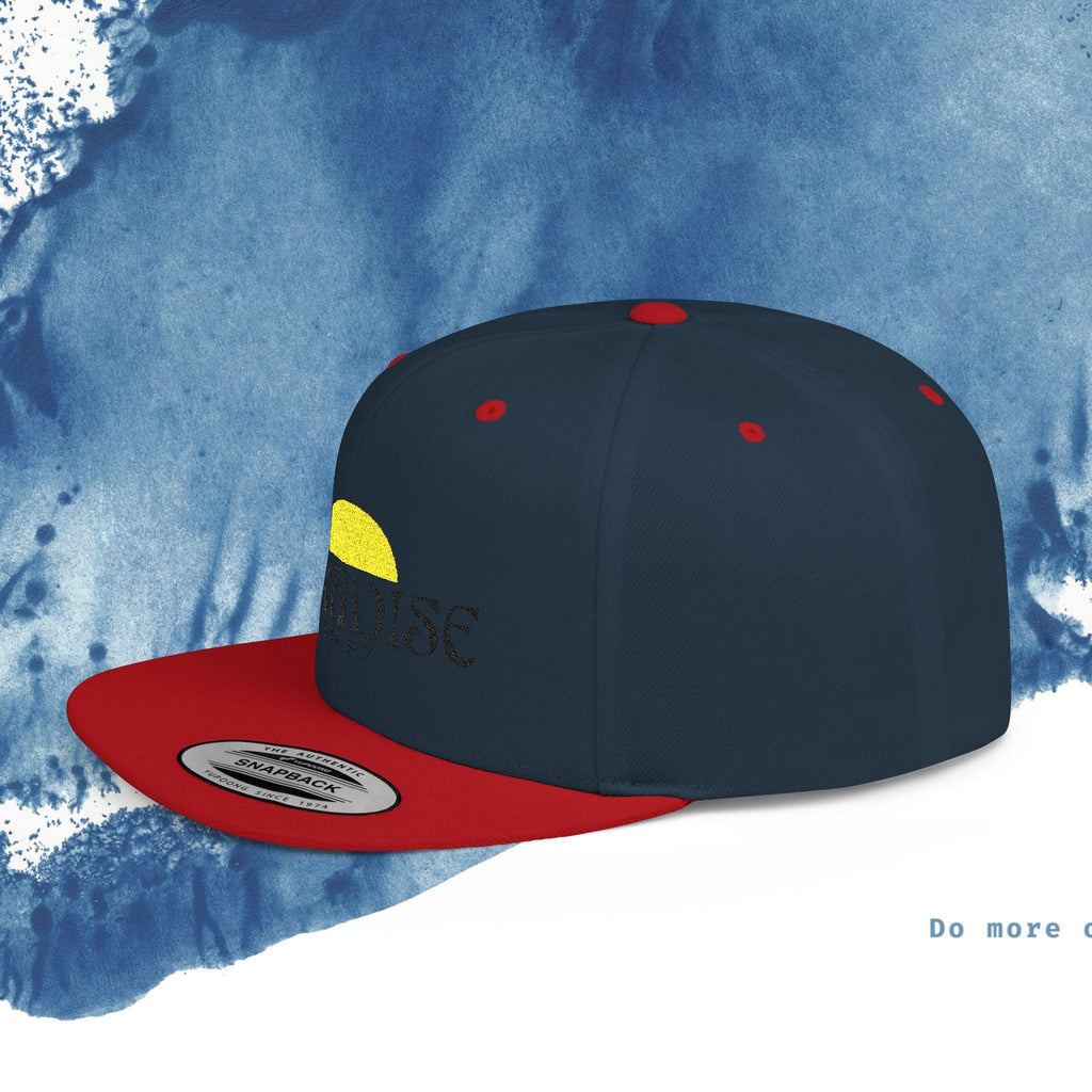 Paradise Vibe Flat Bill Snapback Cap - Trendy Summer Hat - Ocean vibez