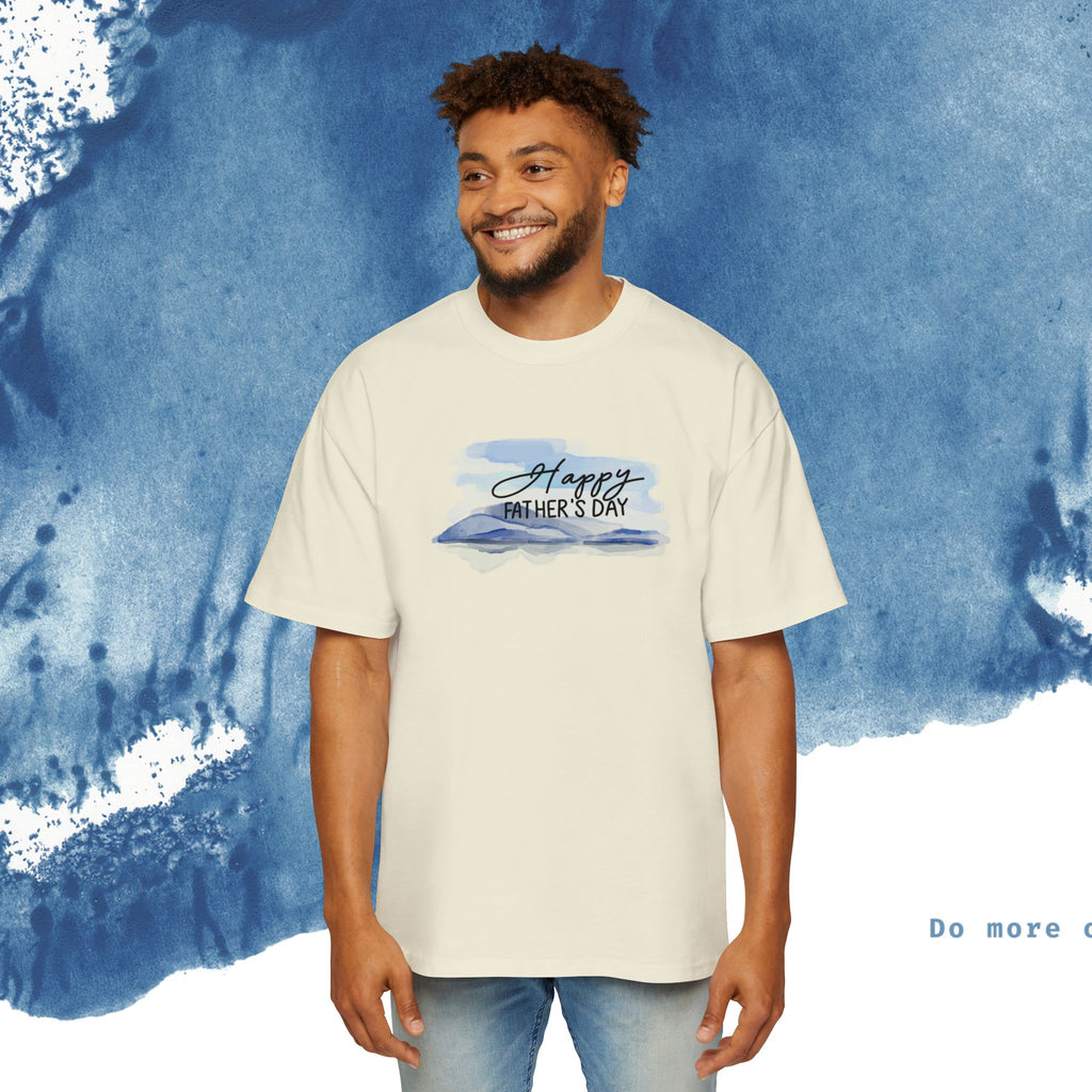 Camiseta Oversized do Dia dos Pais - Momentos de Feliz Dia dos Pais - Ocean vibez