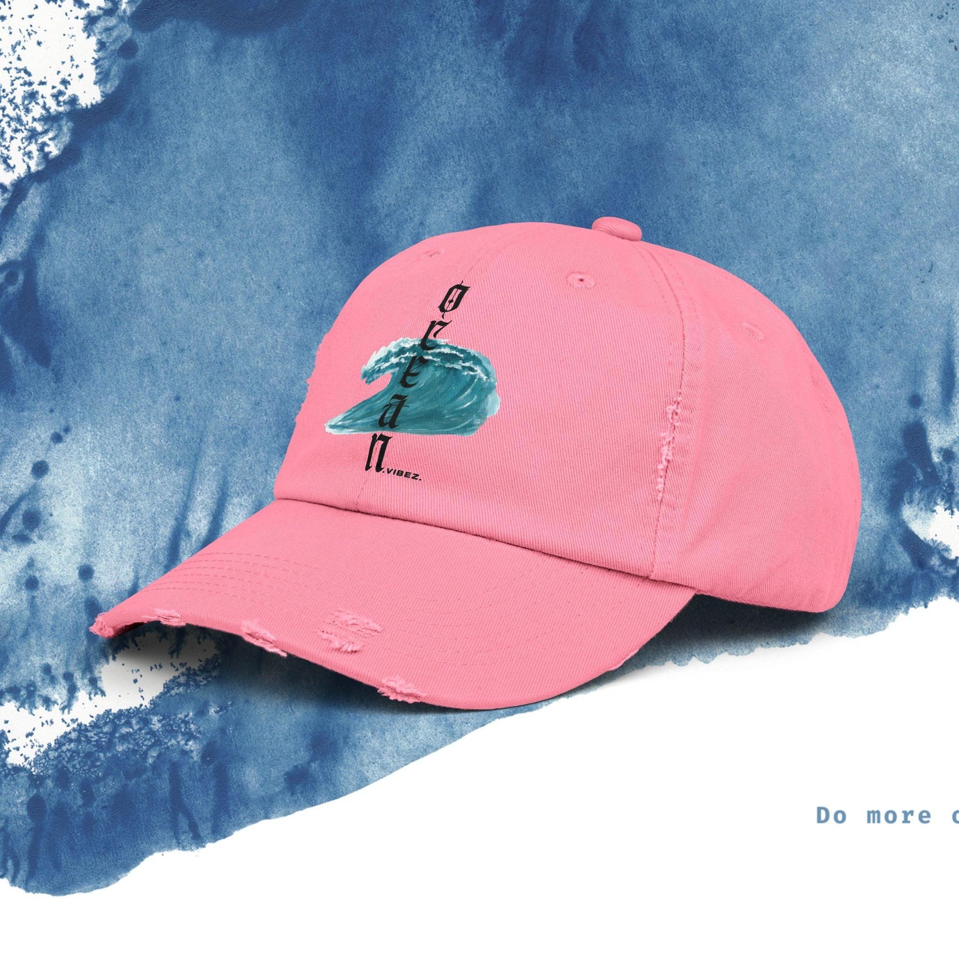 Ocean Vibes Unisex Distressed Cap - Ocean vibez