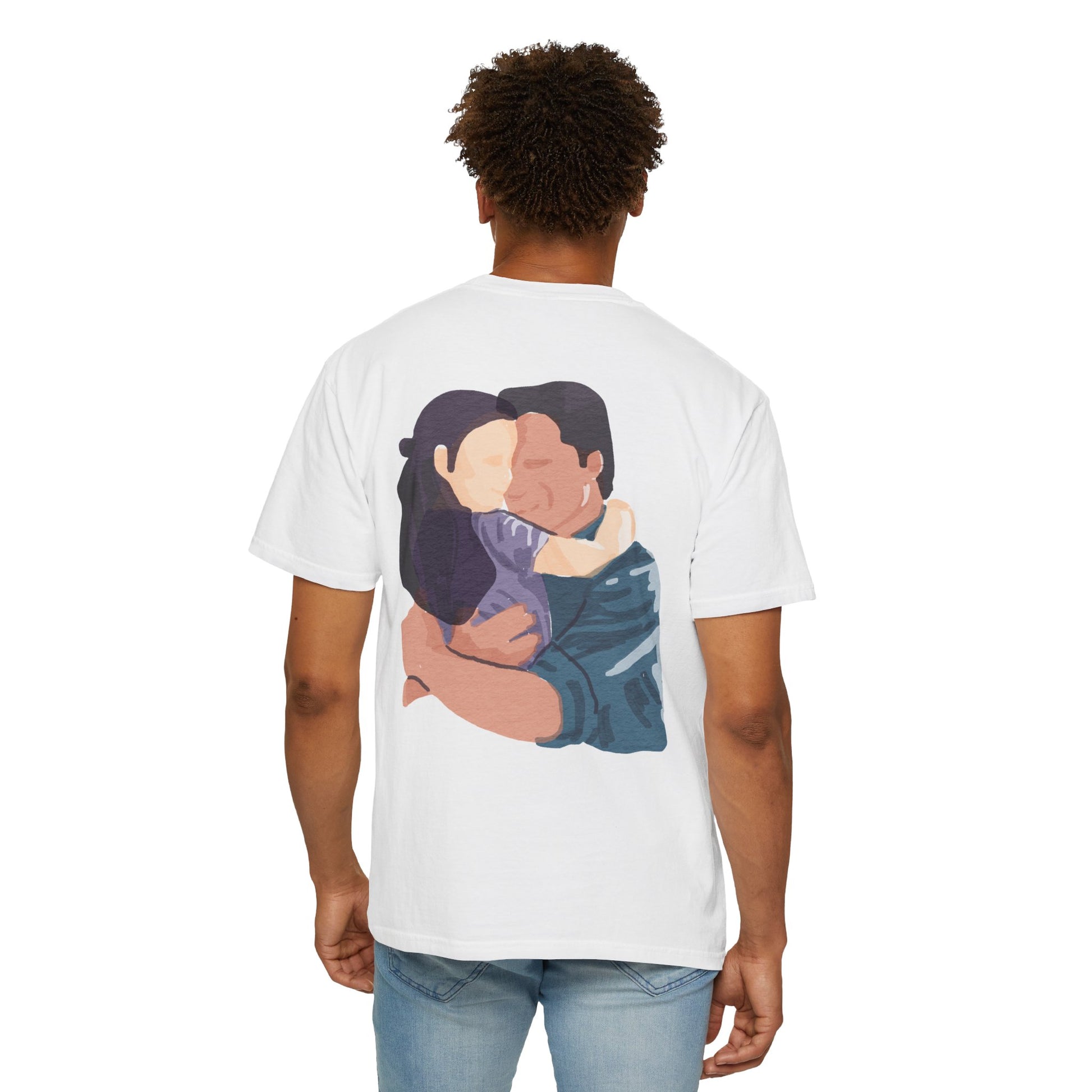 Feliz Dia dos Pais Unisex Garment-Tyed T-Shirt - Comemore o Pai em Grande Estilo - Ocean vibez