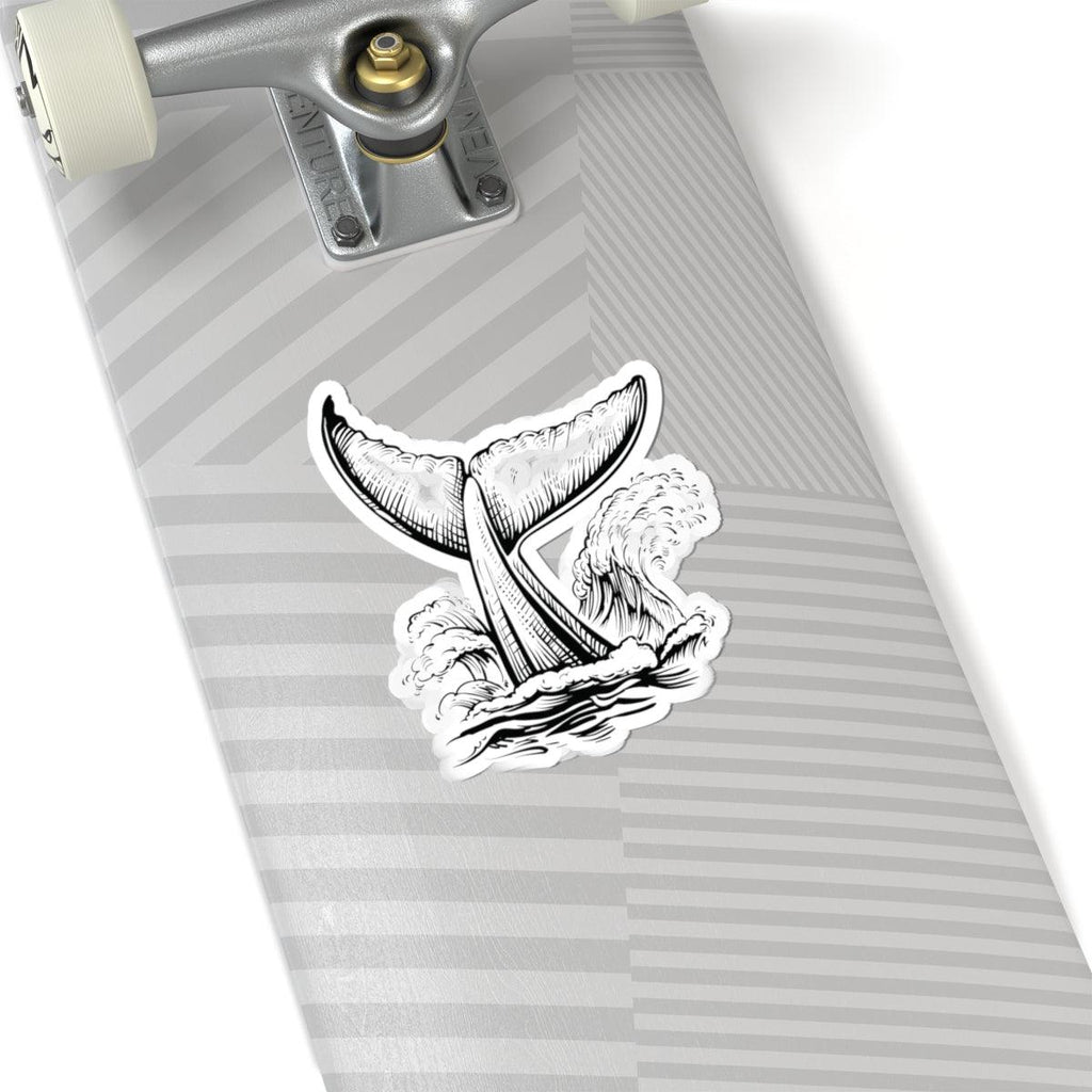 Whale Tail Kiss-Cut Stickers – Ocean Inspired Decor for Laptop & More - Ocean vibez