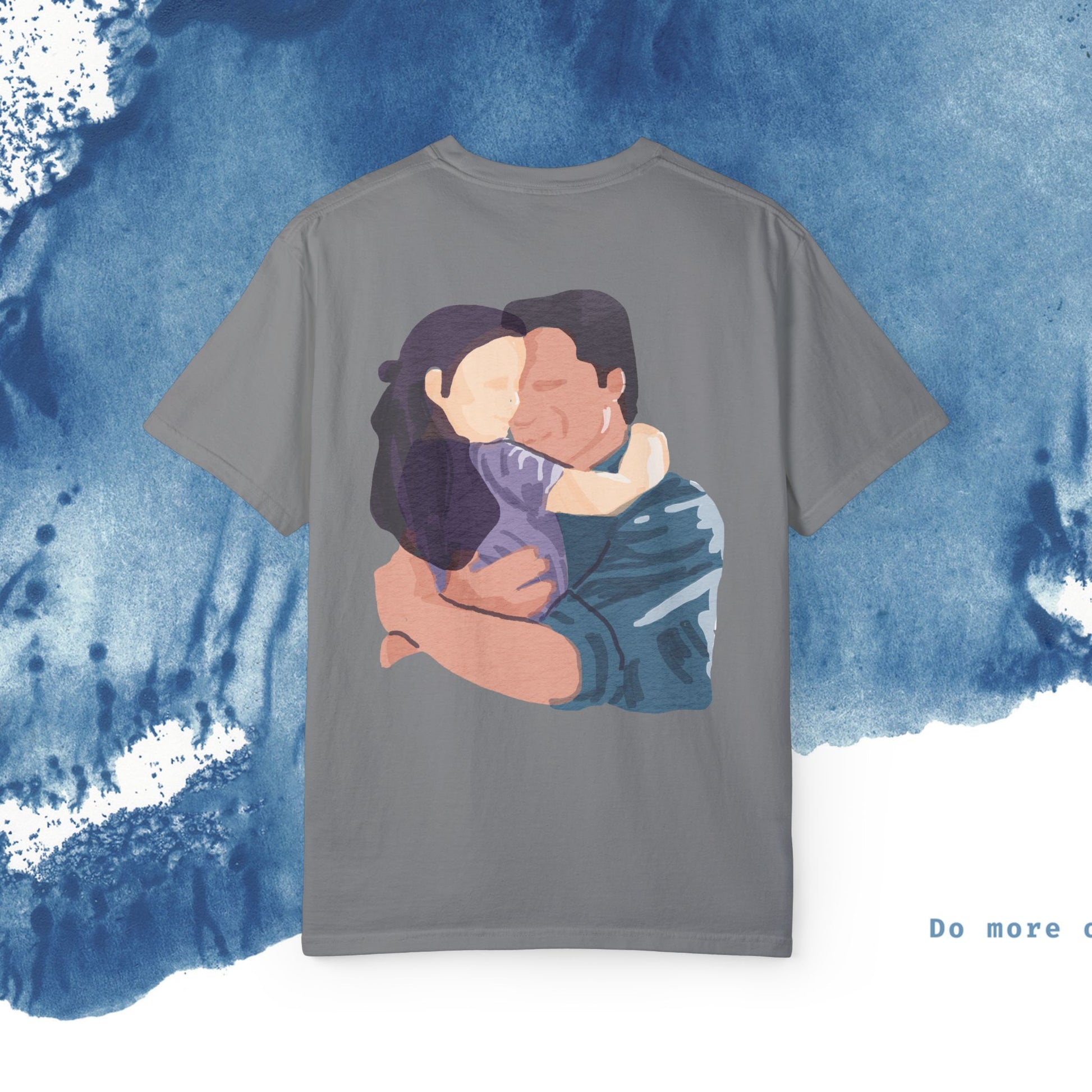 Feliz Dia dos Pais Unisex Garment-Tyed T-Shirt - Comemore o Pai em Grande Estilo - Ocean vibez