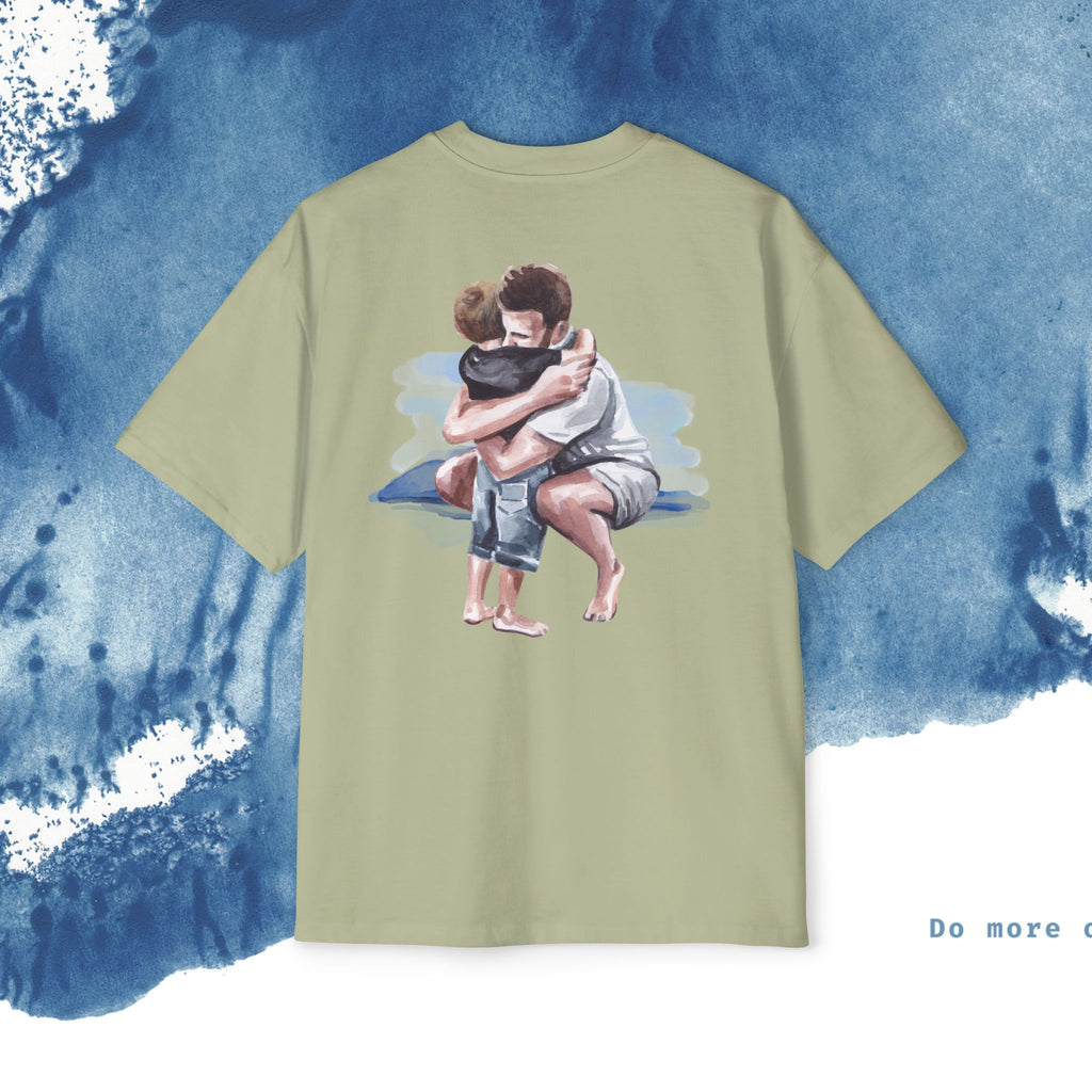 Camiseta Oversized do Dia dos Pais - Momentos de Feliz Dia dos Pais - Ocean vibez