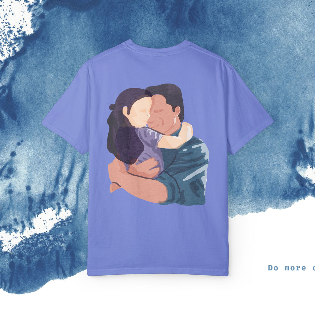 Feliz Dia dos Pais Unisex Garment-Tyed T-Shirt - Comemore o Pai em Grande Estilo - Ocean vibez